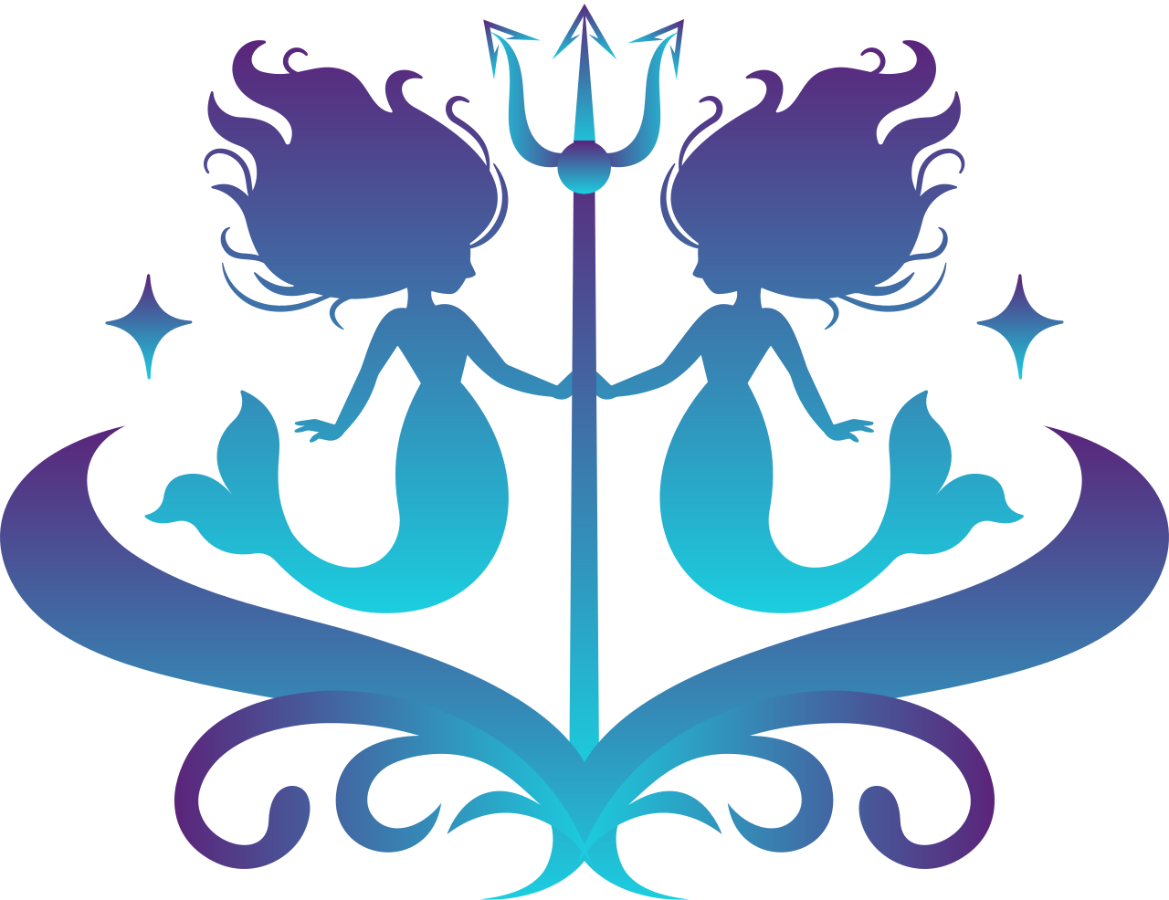 Mermaids and a trident define our logo, embodying trust, hygiene, and excellence while reinforcing our mission to provide premium portable sanitation services.