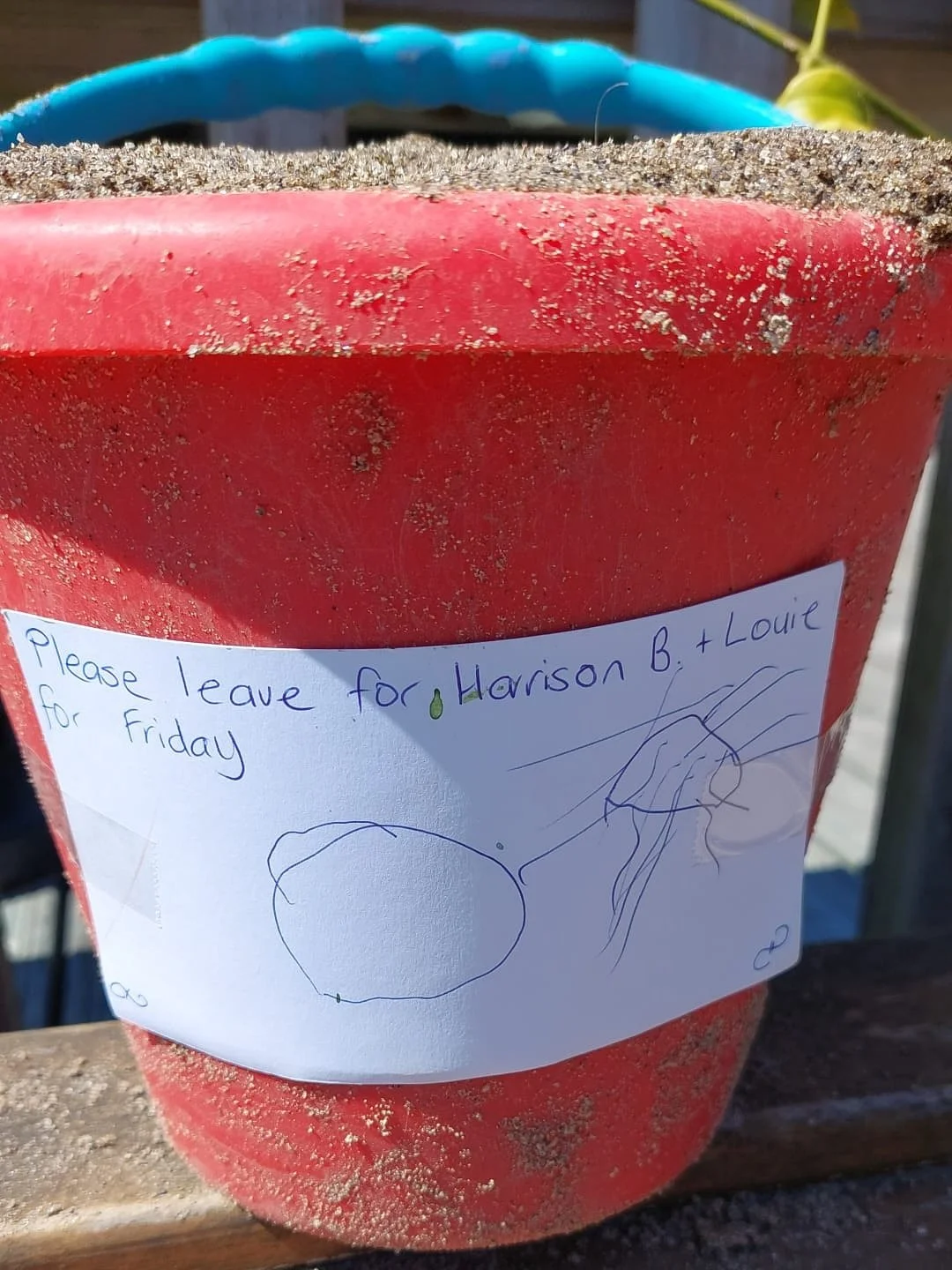 The magic concrete&hellip; yesterday two of our construction experts spent time working very hard making concrete with sand and water. They left it overnight to set and sure enough this morning their experiment (with a little bit of teacher magic), r