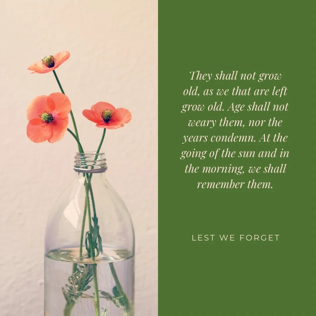 At the going down of the sun and in the morning
We will remember them.