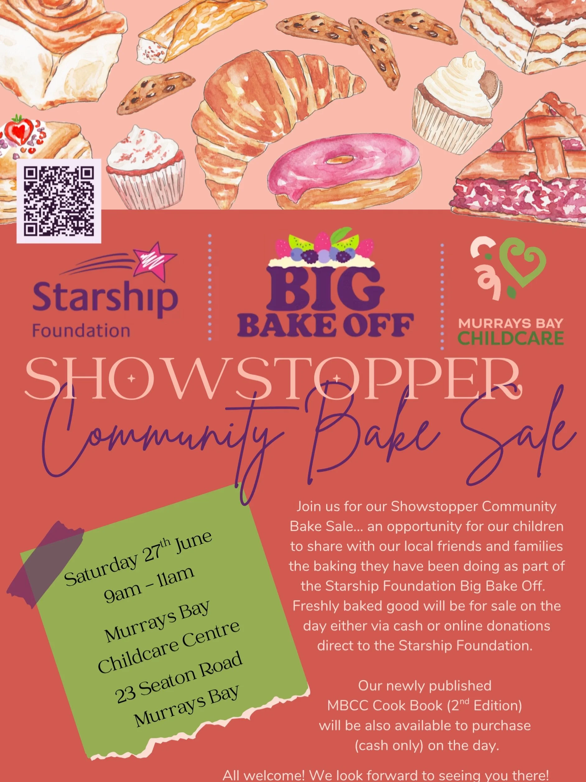 💚🧁💚 EXCITING NEWS!!! 💚🧁💚

This month our children and teachers at MBCC are participating in the Big Bake Off to raise money for @starshipfoundation and so far we have raised over $500 for them! Thanks so much to everyone who has donated so far.