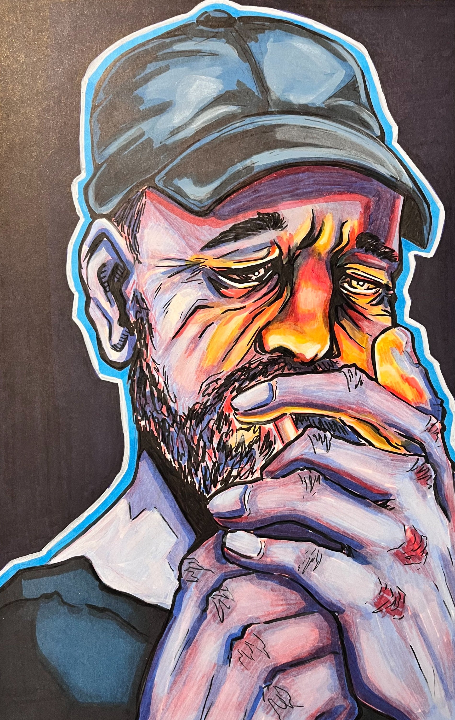 Light Study (Inspired by Will Yu's Look Before You Leap) - 2024
Marker, Wax Pencil, Paint Pen on Paper