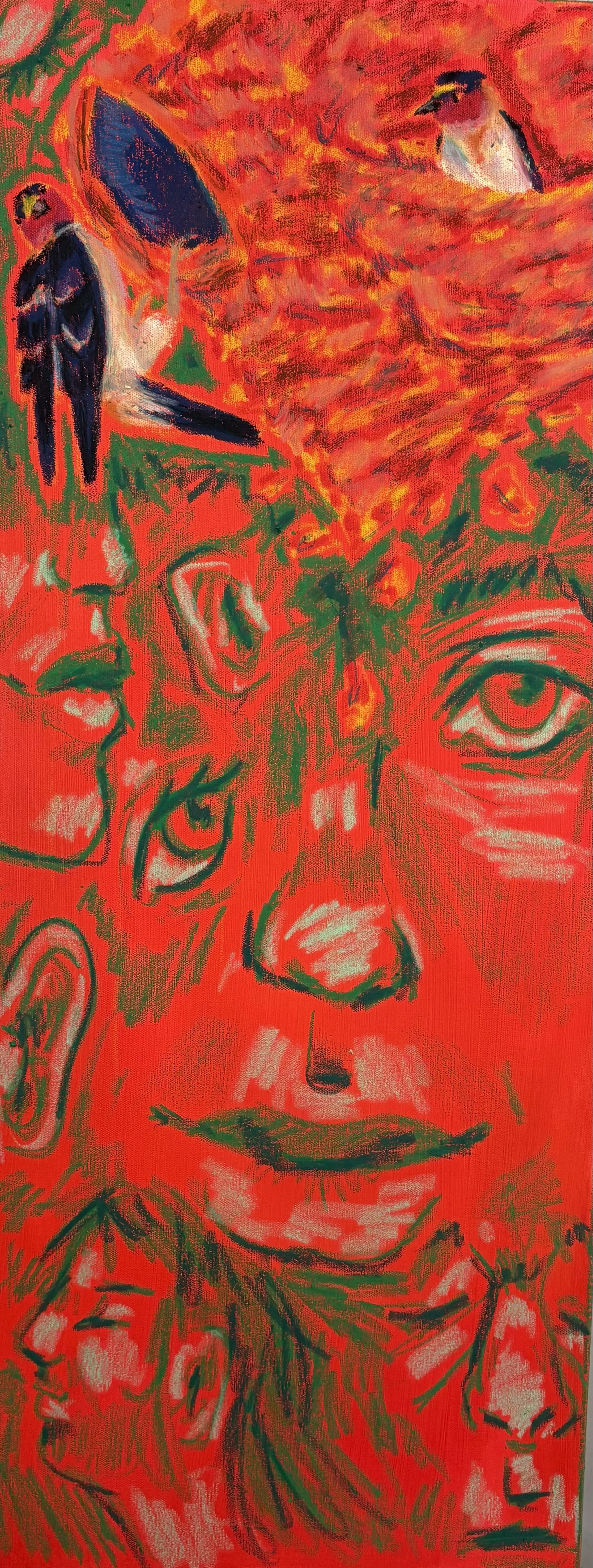 Pretty Passerines - 2026
Oil Pastel on Canvas