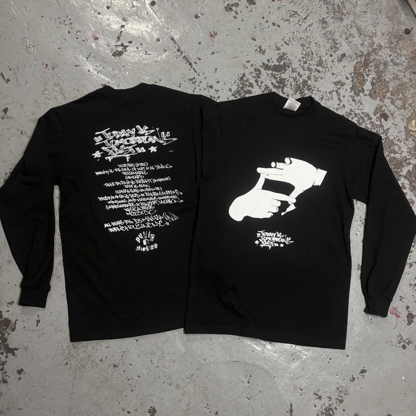 &ldquo;TODAY IS TOMORROW&rsquo;S PAST&rdquo; Album release tees for @boomansanto @djmastamind show tonight! 7-11 at pleasetellmebk - pull up ✍️✍️ by @dough.face