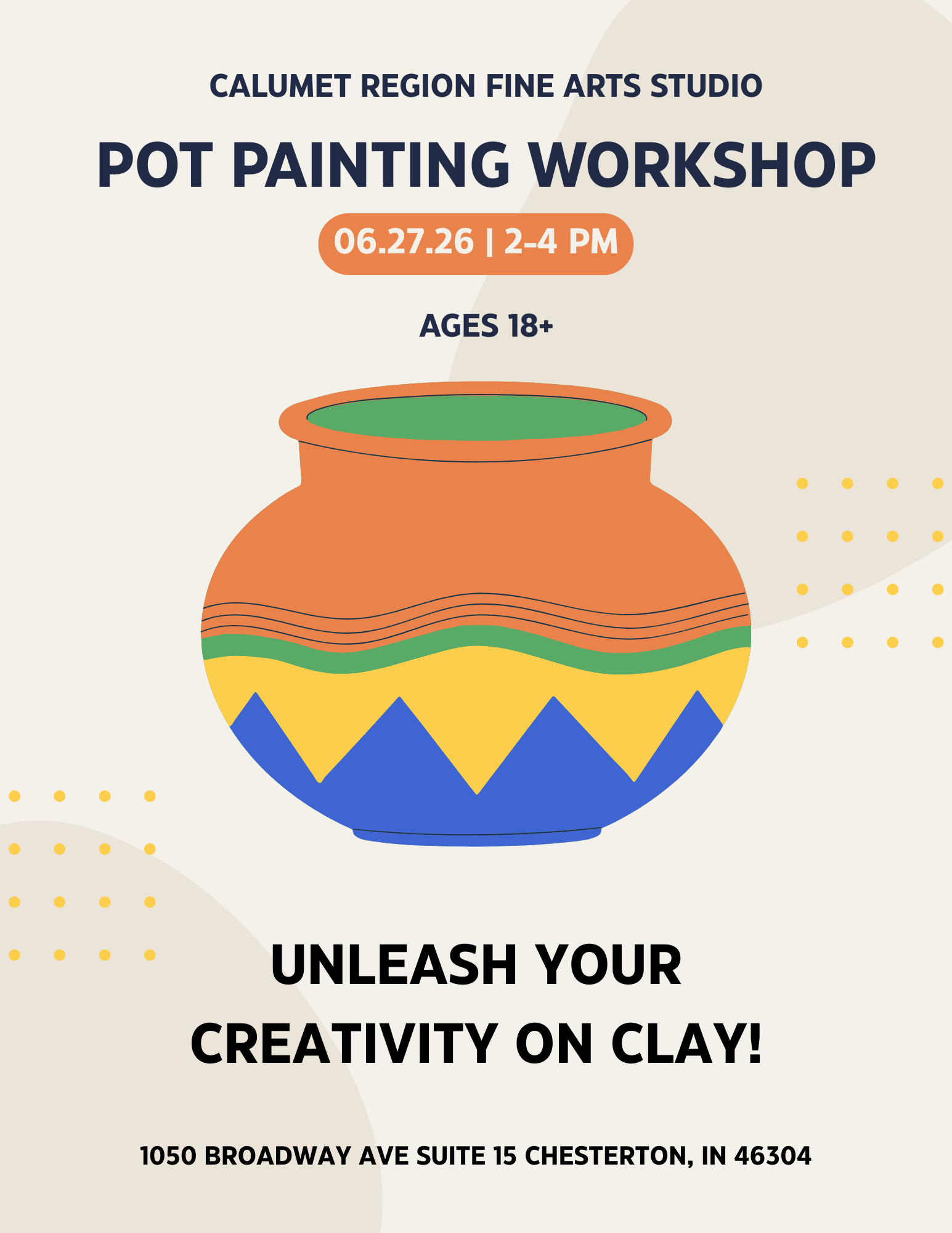 Adult Pottery Painting Class