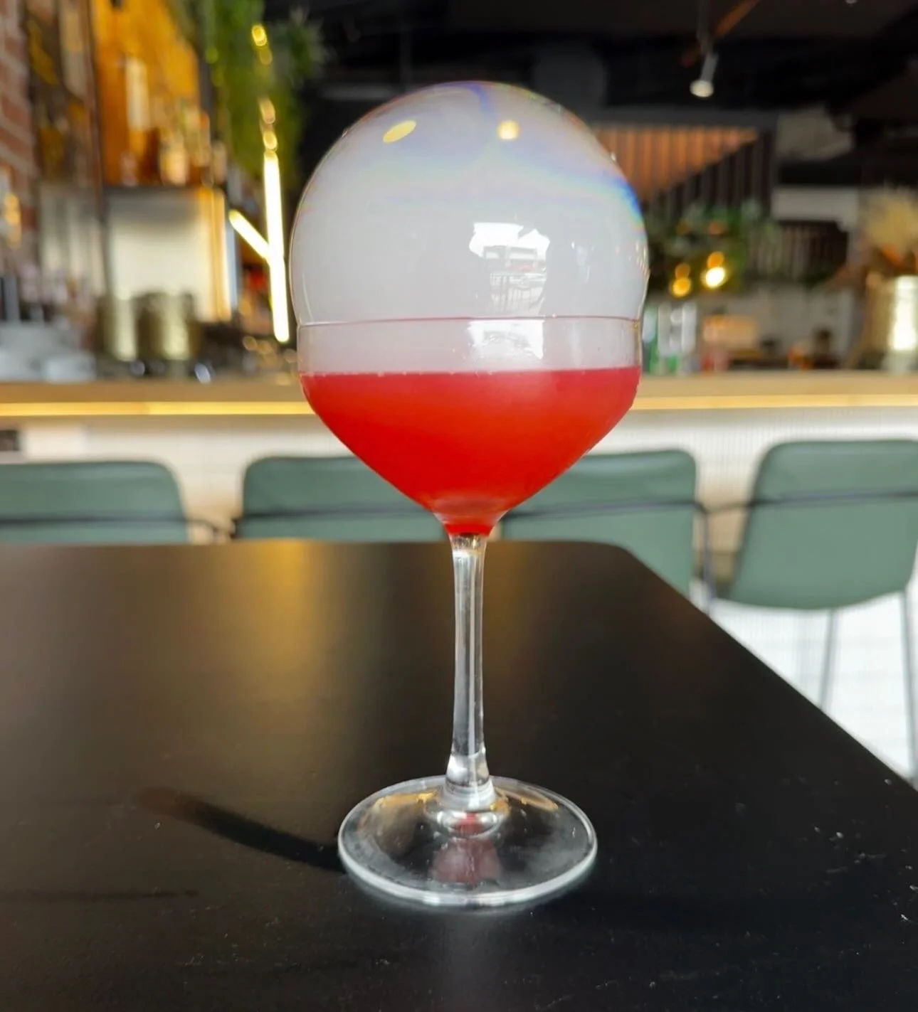 Passion Pop 💋

White rum shaken with fresh passionfruit, juicy pear &amp; tangy lime, finished with a touch of grenadine &amp; topped with our signature bubble that pops with your first sip.

Fresh, fruity, and more fun than a first kiss.

Available