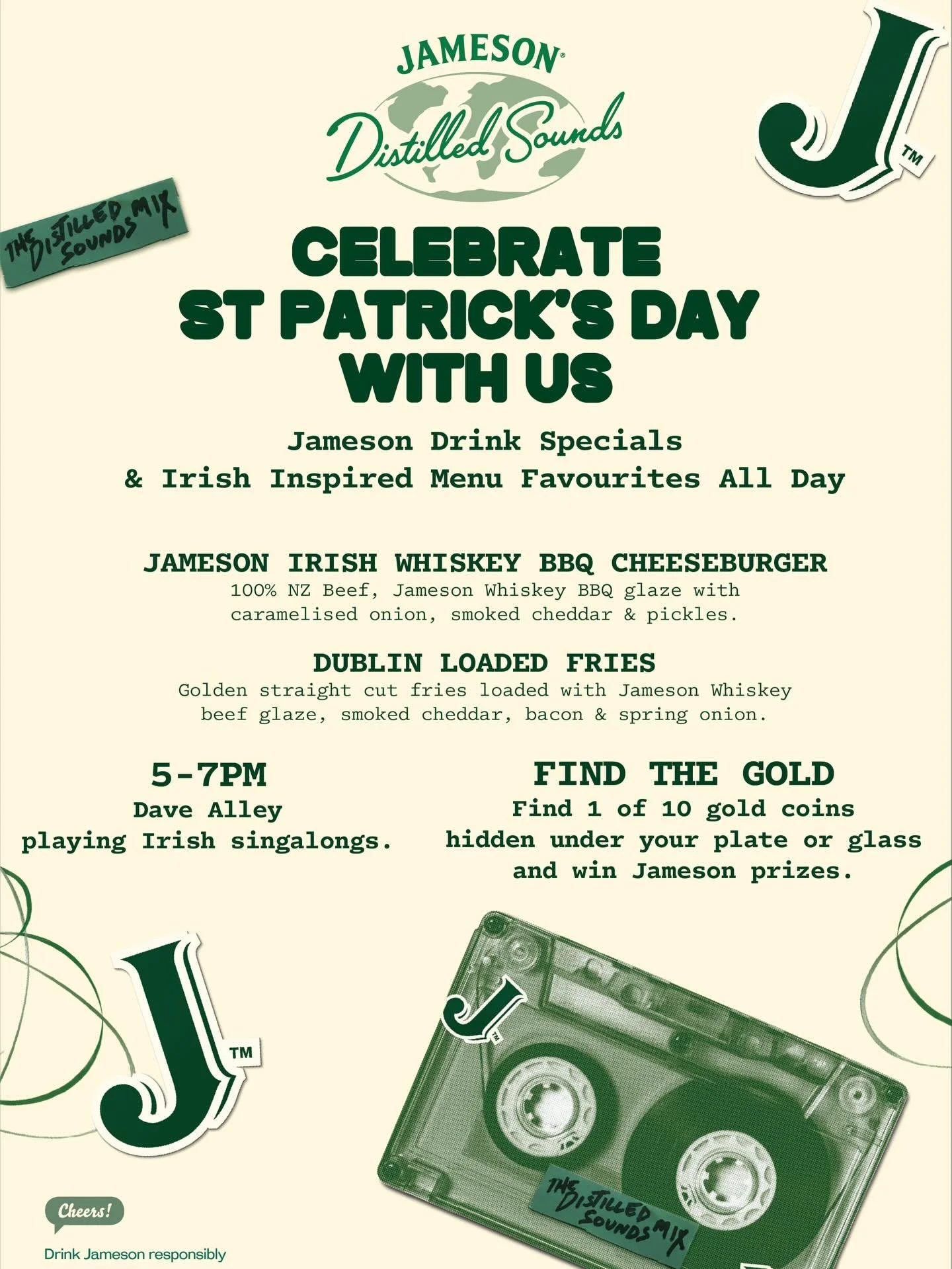 Come celebrate St Patrick&rsquo;s Day with us - Tuesday 17th March ☘️