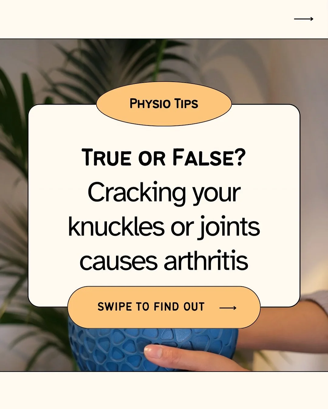 However, if you experience pain, stiffness, or swelling when cracking your joints, it might indicate an underlying issue. A physiotherapist can help assess and guide you to move safely!
Did you believe this myth? Comment below! 👇 #PhysioFacts #MoveB
