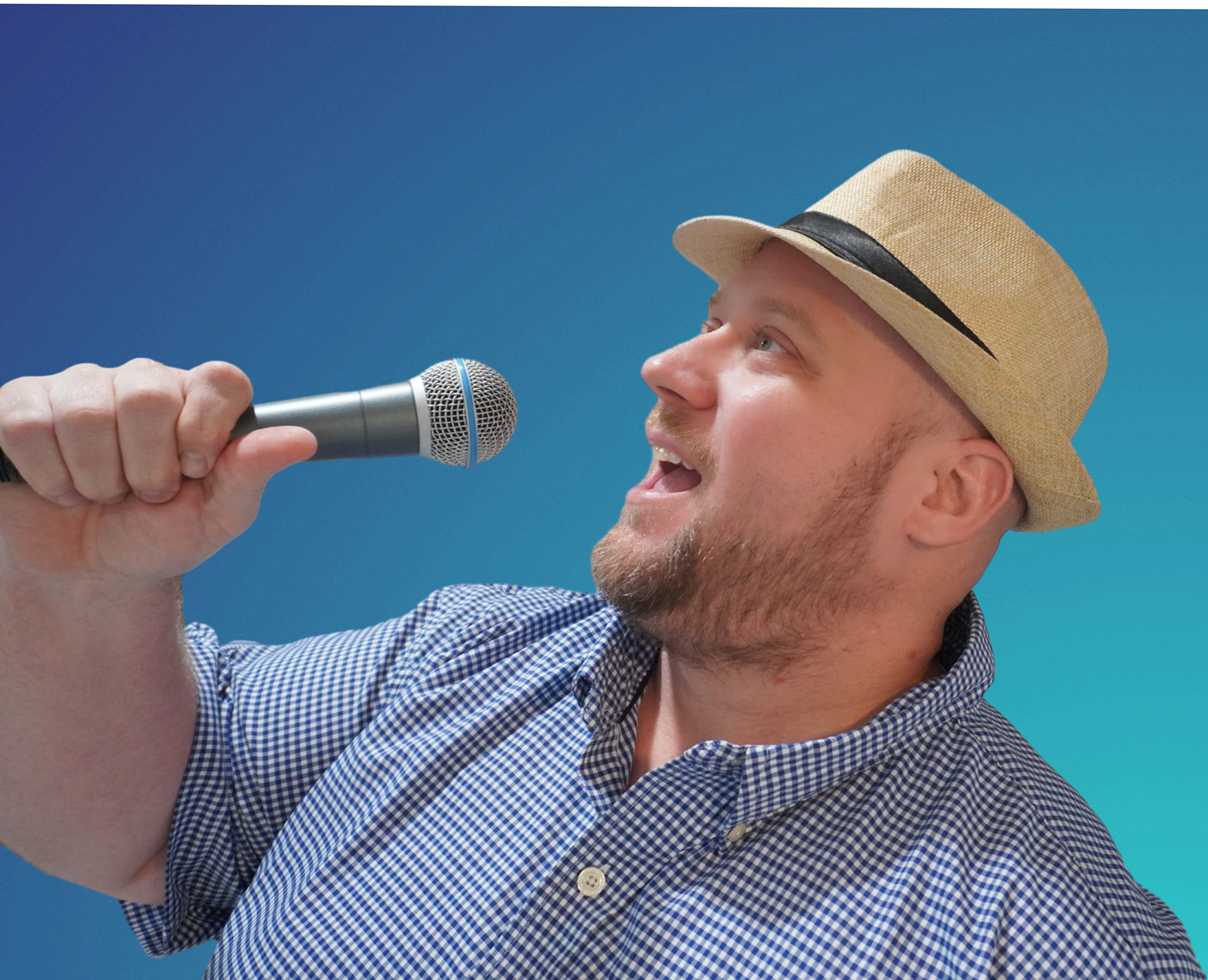 Headshot Blue BG W_Fedora.png