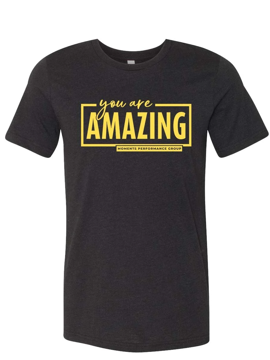 YouAreAmazing T-shirt - GoldonBlackHeather.jpg