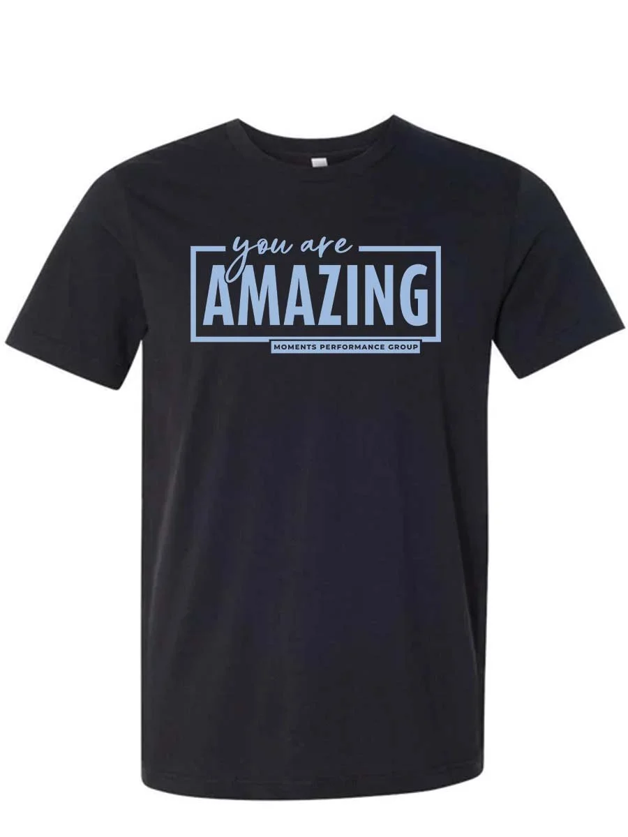 YouAreAmazing T-shirt - CarBlueonBlack.jpg