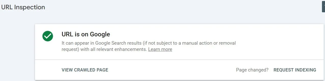 oogle Search Console crawl and indexability status