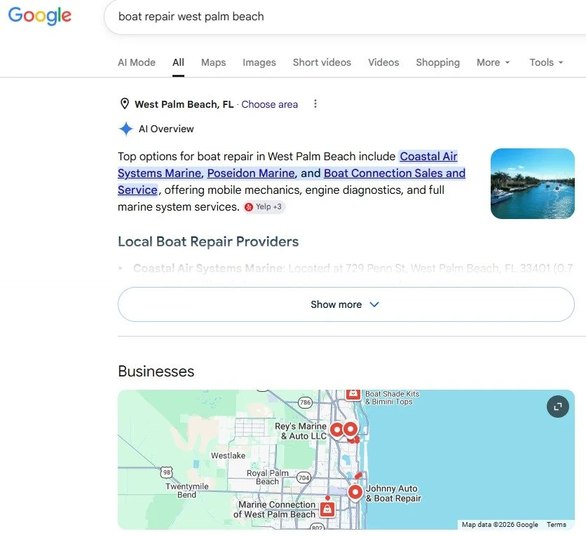 Google AI Overviews Local SEO