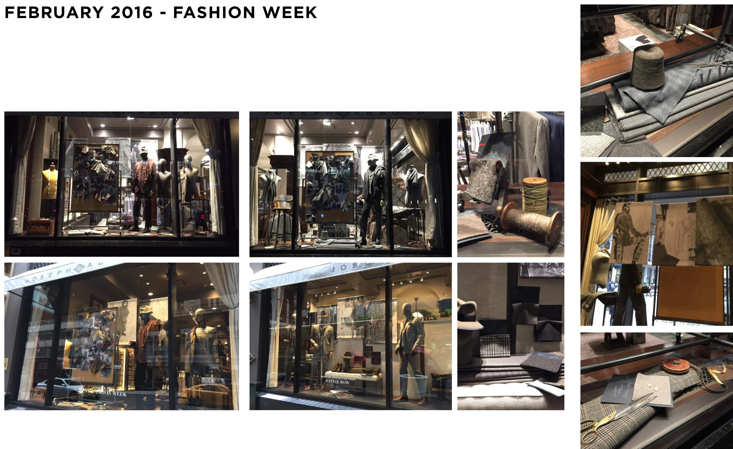 Joseph Abboud flagship store windows