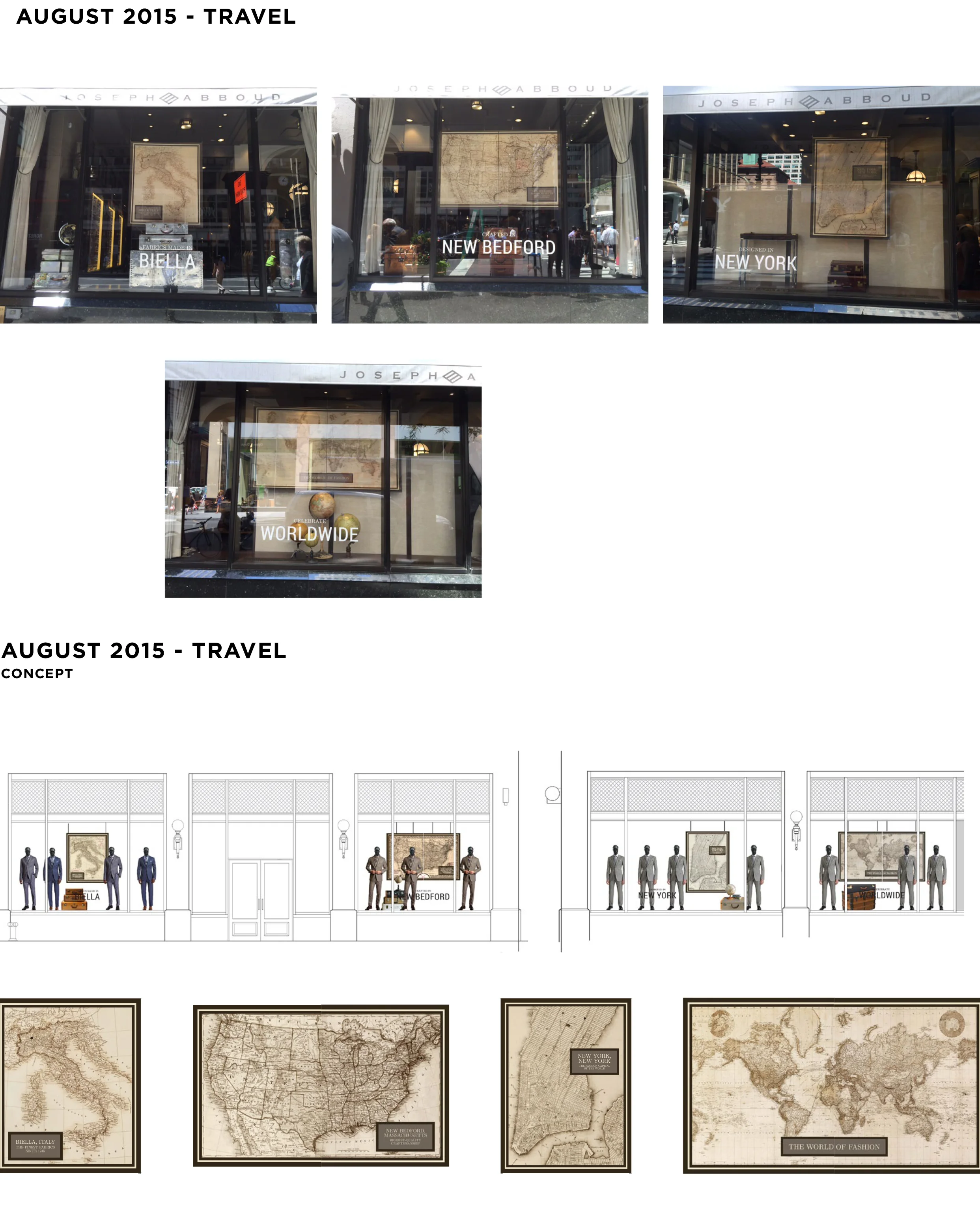 Joseph Abboud Flagship store windows