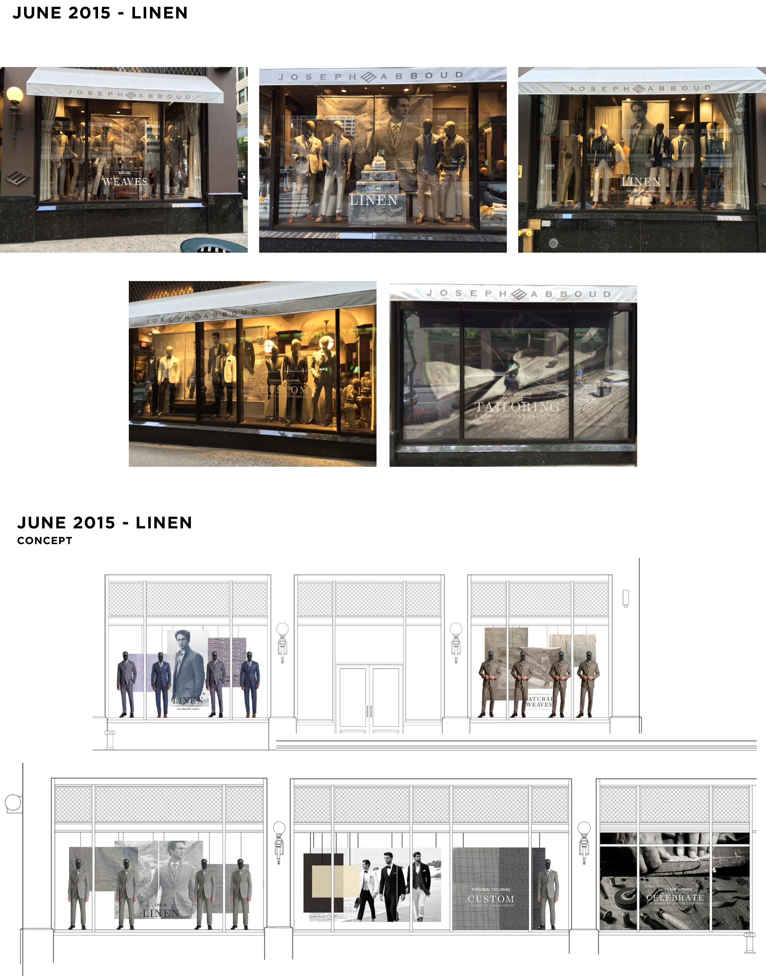Joseph Abboud Flagship store windows