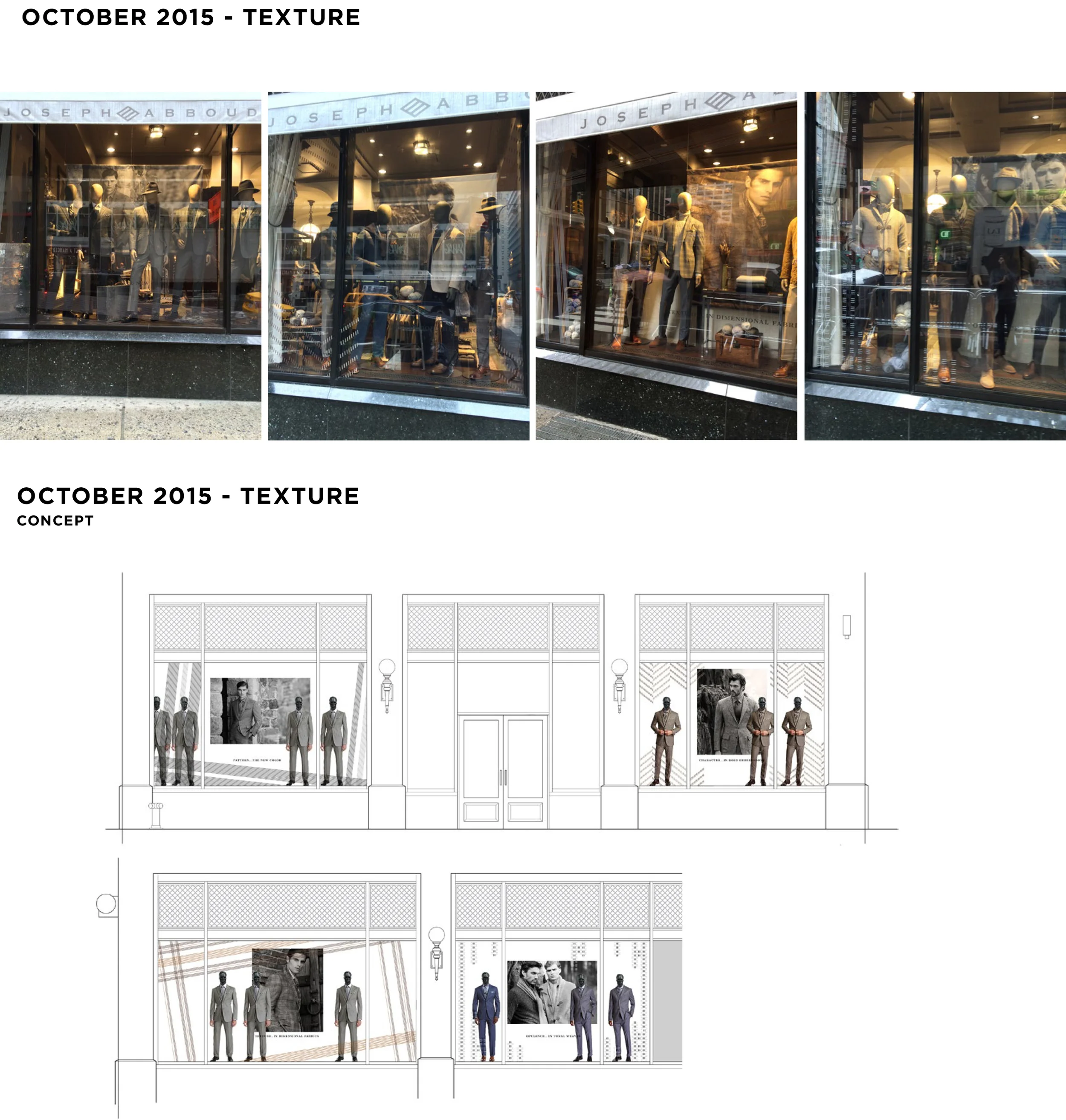 Joseph Abboud Flagship store windows