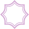 Purple double outlined star.