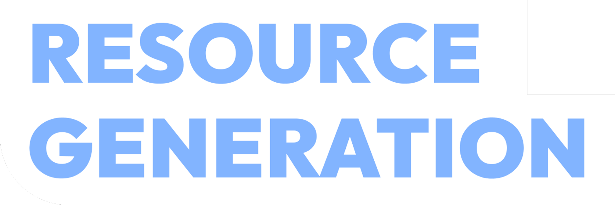Resource Generation Program Resource Generation
