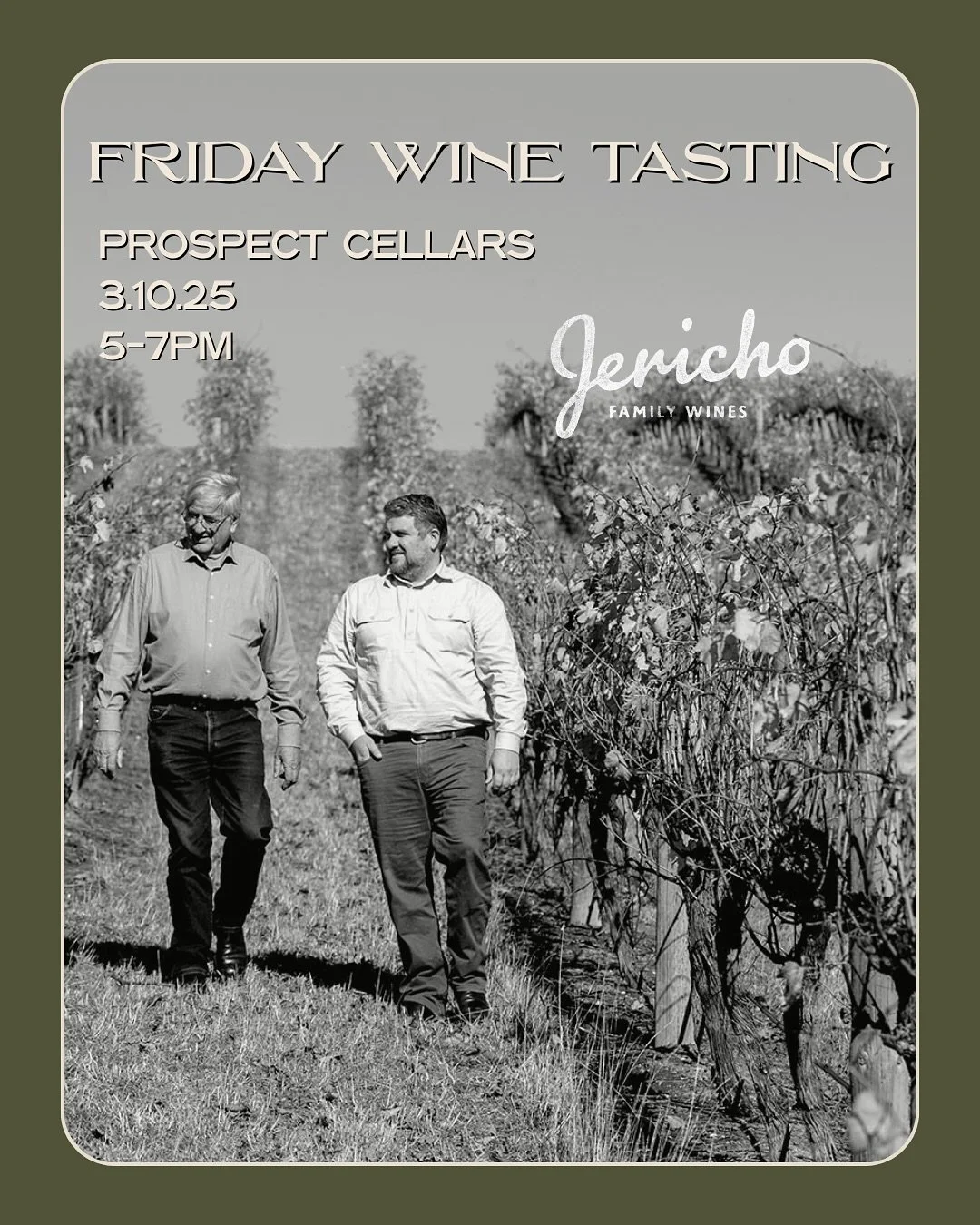 🍷FRIDAY WINE TASTING AT THE PH&amp;C🍷
🕦 5-7pm

Taste and talk with the team from @jerichowines - handcrafted wine of elegance and sophistocation. 

With over 60 years of winemaking experience between them, the Jericho family craft wines with one t