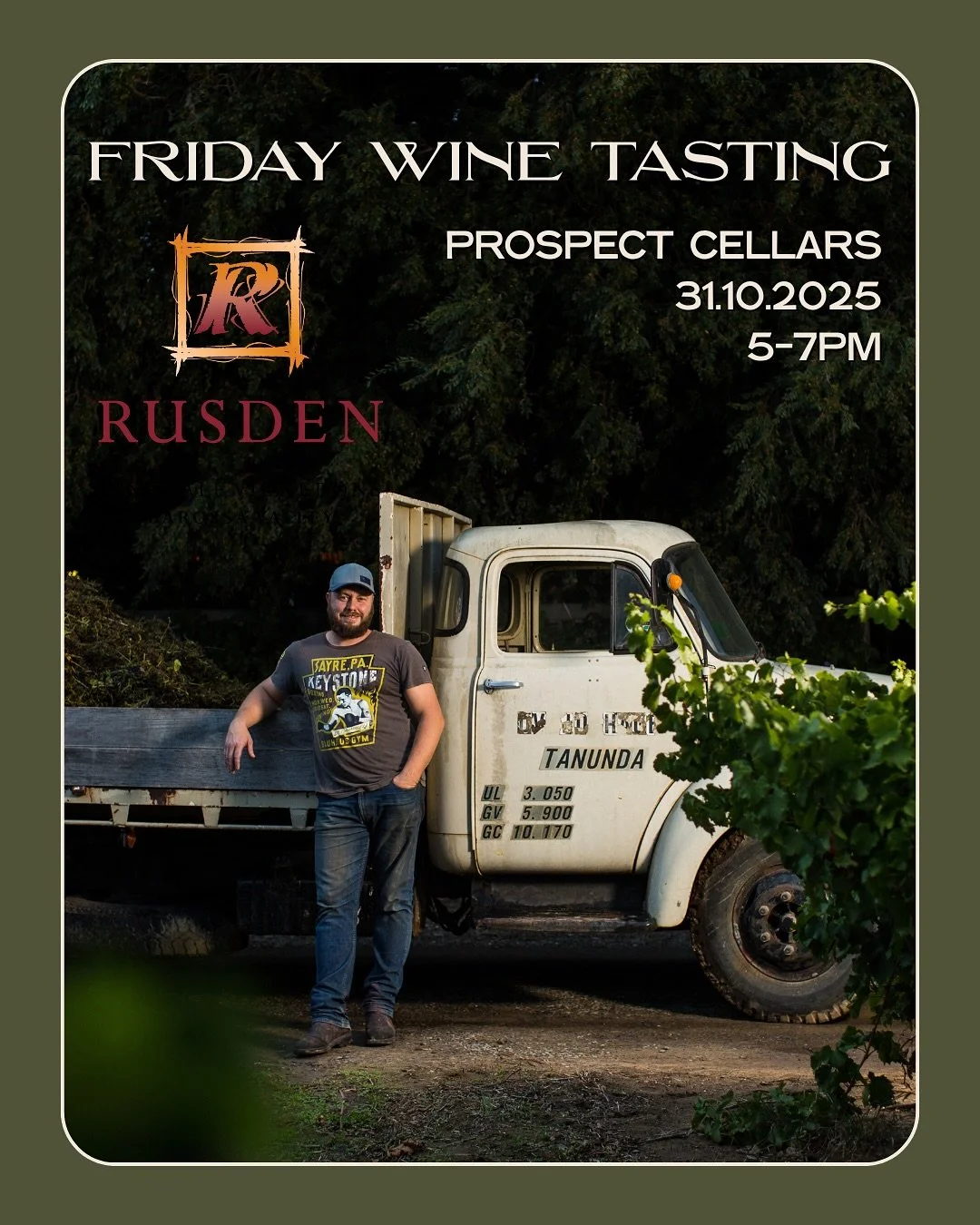 🍷 FRIDAY WINE TASTING &ndash; RUSDEN WINES @ PH&amp;C 🍷
🕔 5&ndash;7pm | Free Tasting

This Friday we welcome Rusden Wines to the Cellars! Known for their boutique, single vineyard wines from the Barossa, Rusden is all about honest winemaking and l