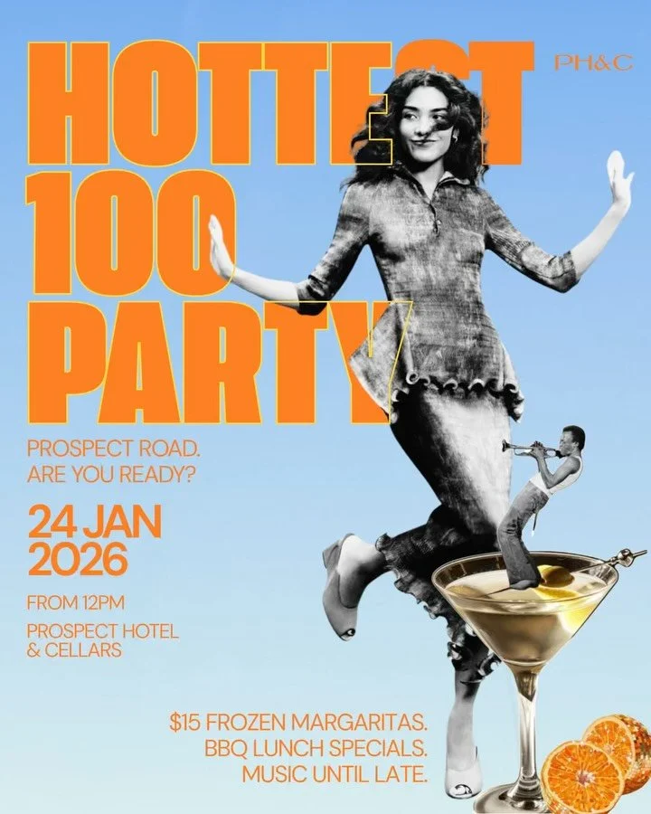 With less than a week to go the excitement is building for Prospect Hotel &amp; Cellars&rsquo; Hottest 100 Party! 🌴

Swipe to see some of what the day will offer. 
With the sun shining, and music until late, this is an event you don&rsquo;t want to 