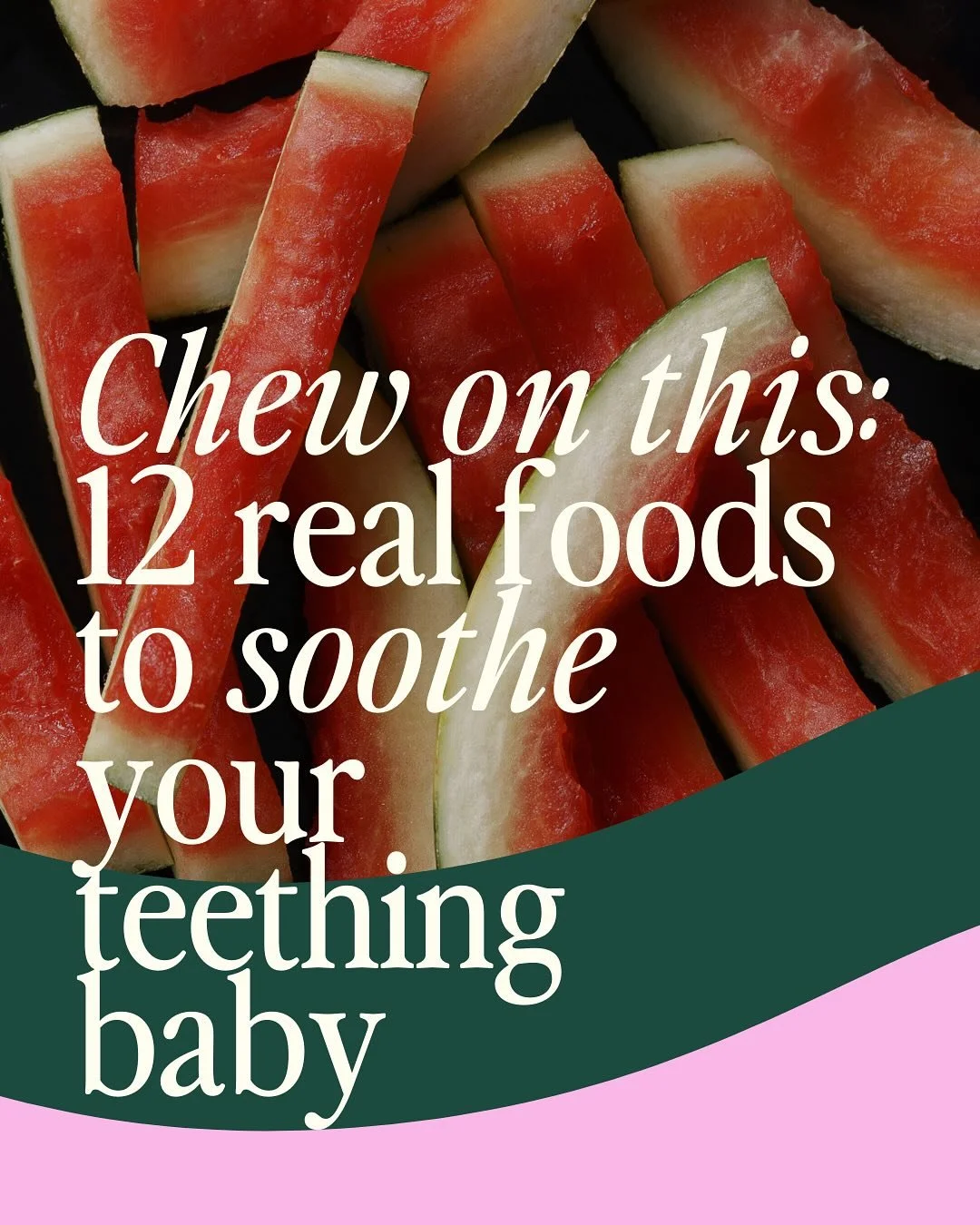Teething troubles? 🦷 These 12 real-food teething options help soothe sore gums and support your baby&rsquo;s development. No sugary rusks needed.

From chilled mango pips 🥭 to lamb chop bones 🦴 these foods offer the firm or cold textures babies cr