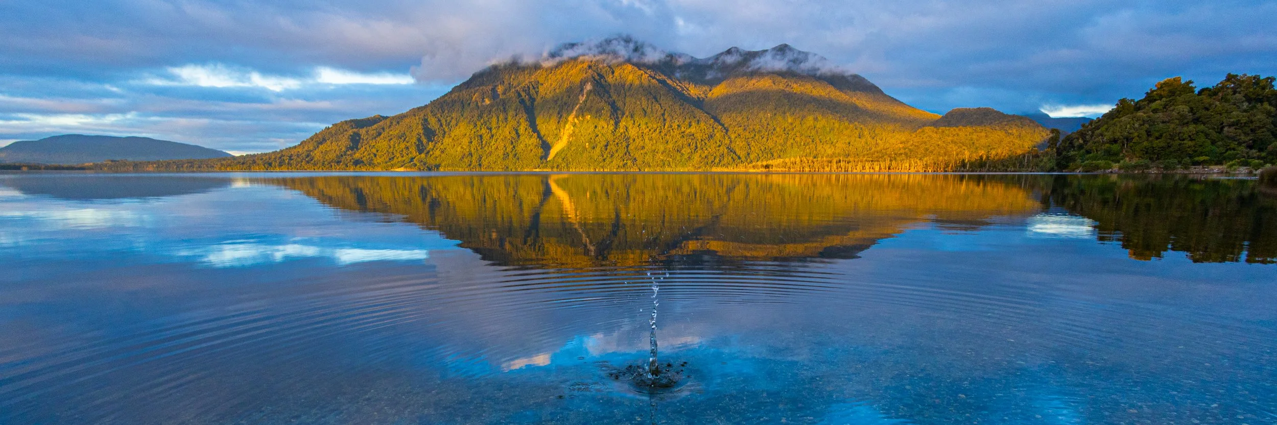 Drops at Lake Brunner