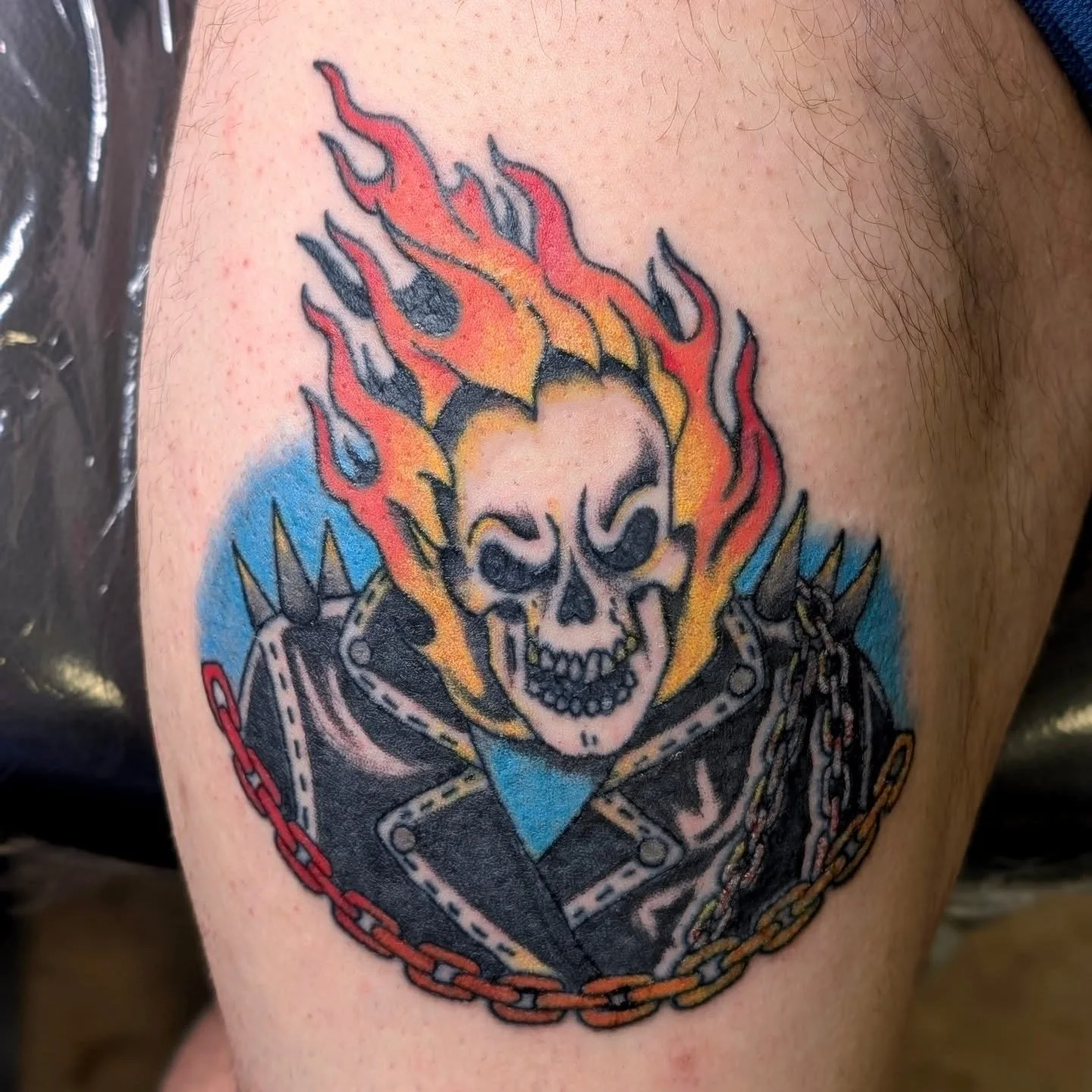 Ghostrider! Was super excited to finish this one!
.
.
#traditionaltattoo #tattoodesign #tattoo #trad #traditionalflash
