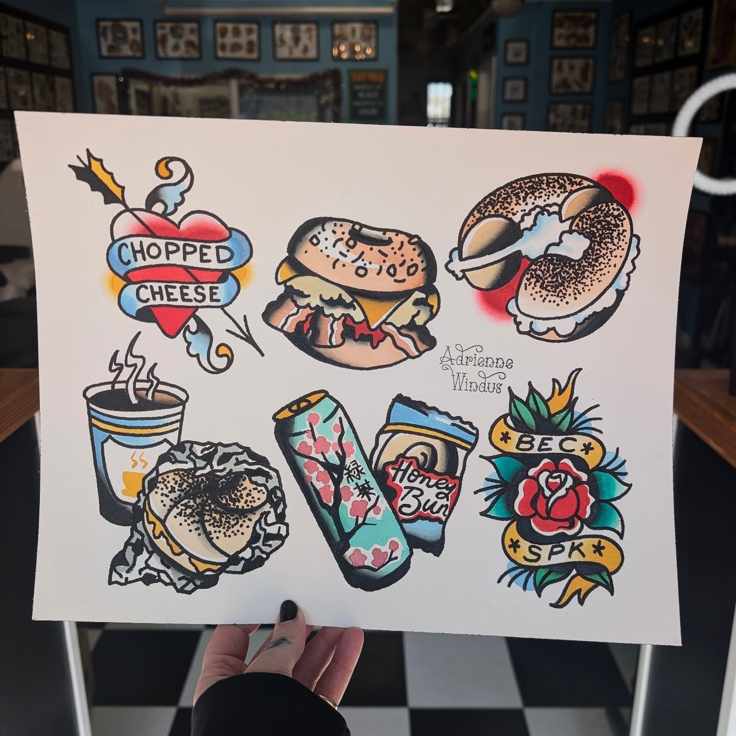 Bodega flash 💜
.
.
#traditionaltattoo #tattoodesign #tattoo #nyc #traditionalflash