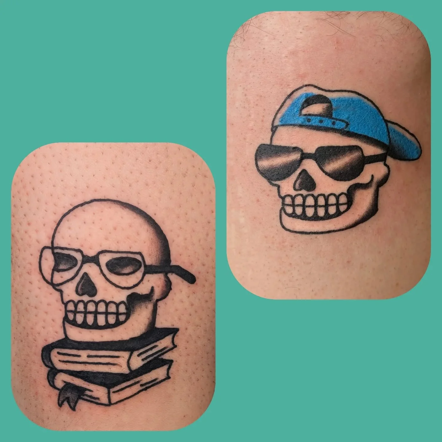 Sibling skulls 
.
.
#traditionaltattoo #tattoodesign #tattoo #trad #traditionalflash