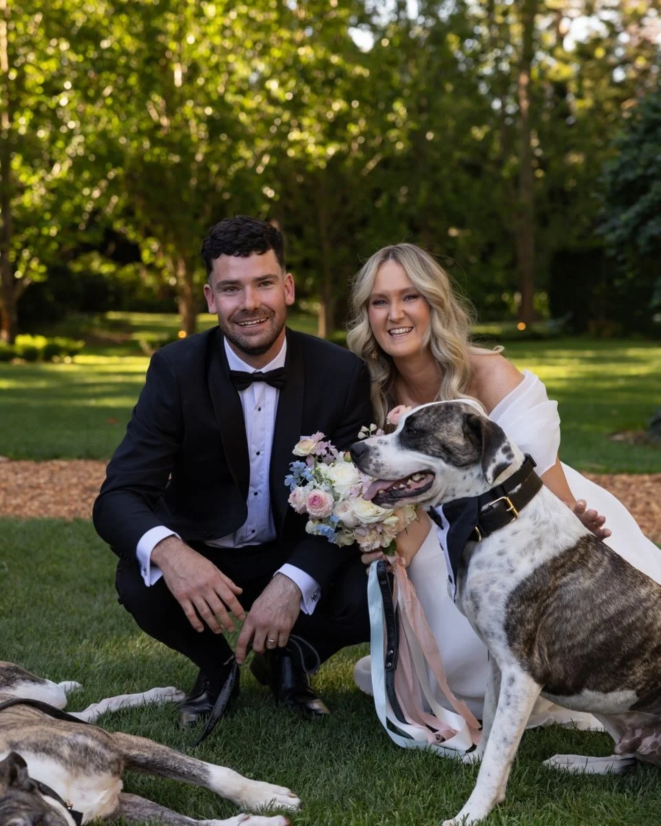 Dogs at weddings, it&rsquo;s a big &ldquo;yes&rdquo; from me! 🐾🤍

I can&rsquo;t wait to meet your fur babies. 🐶 With a best mate of my own in @arlo.the.gsd I totally get wanting to share your wedding day with your best friend.

Often long before k