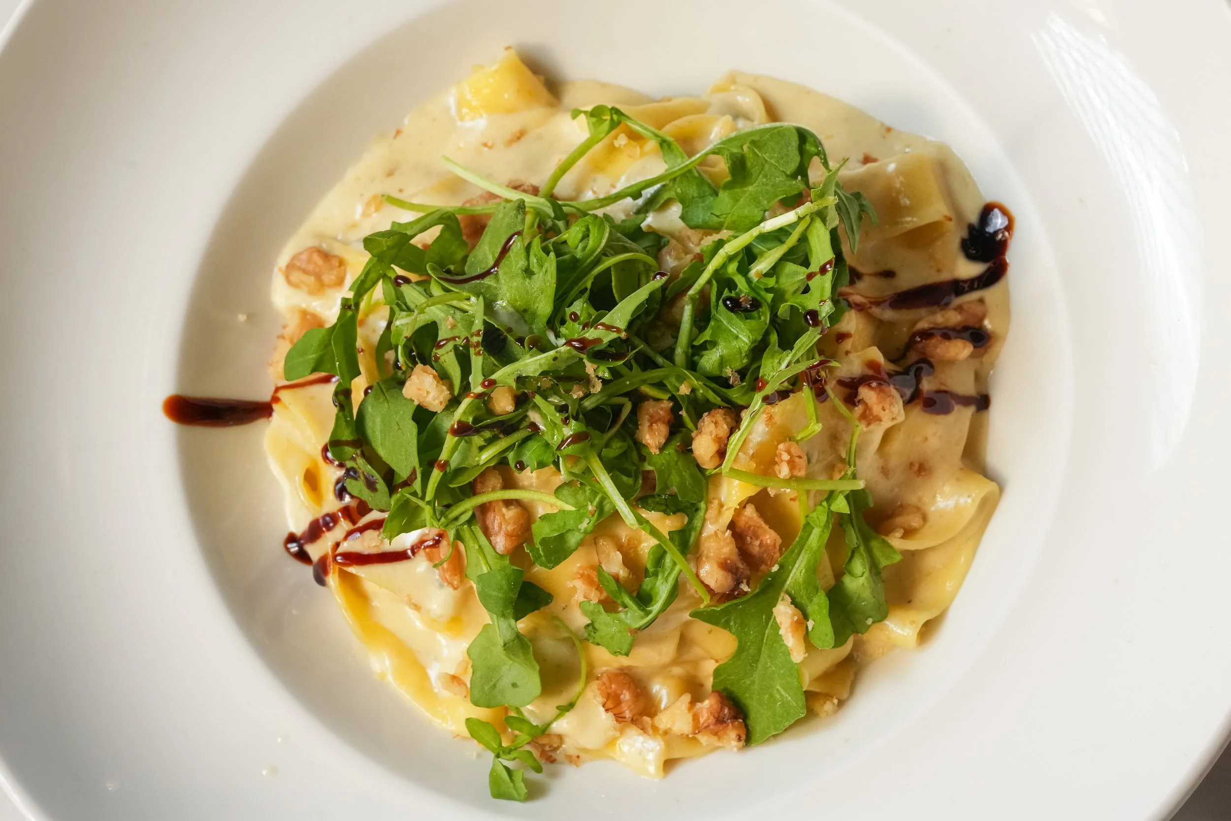 Pappardelle Pere e Gorgonzola (V)