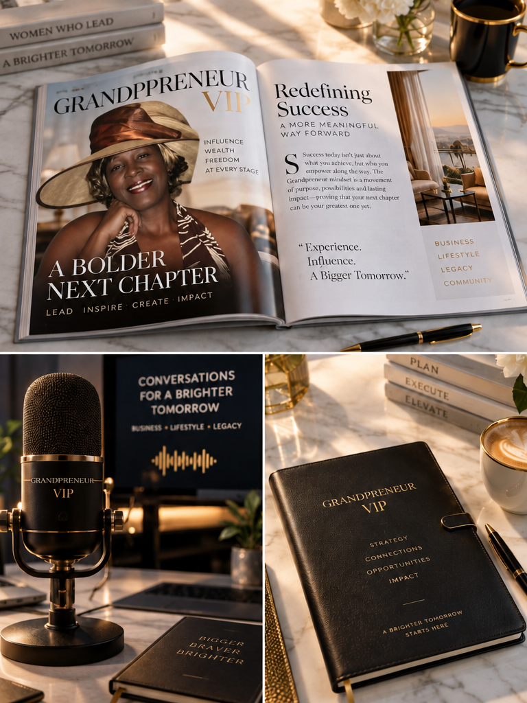 MsUnique Grandpreneur VIP mentorship and media feature mockup