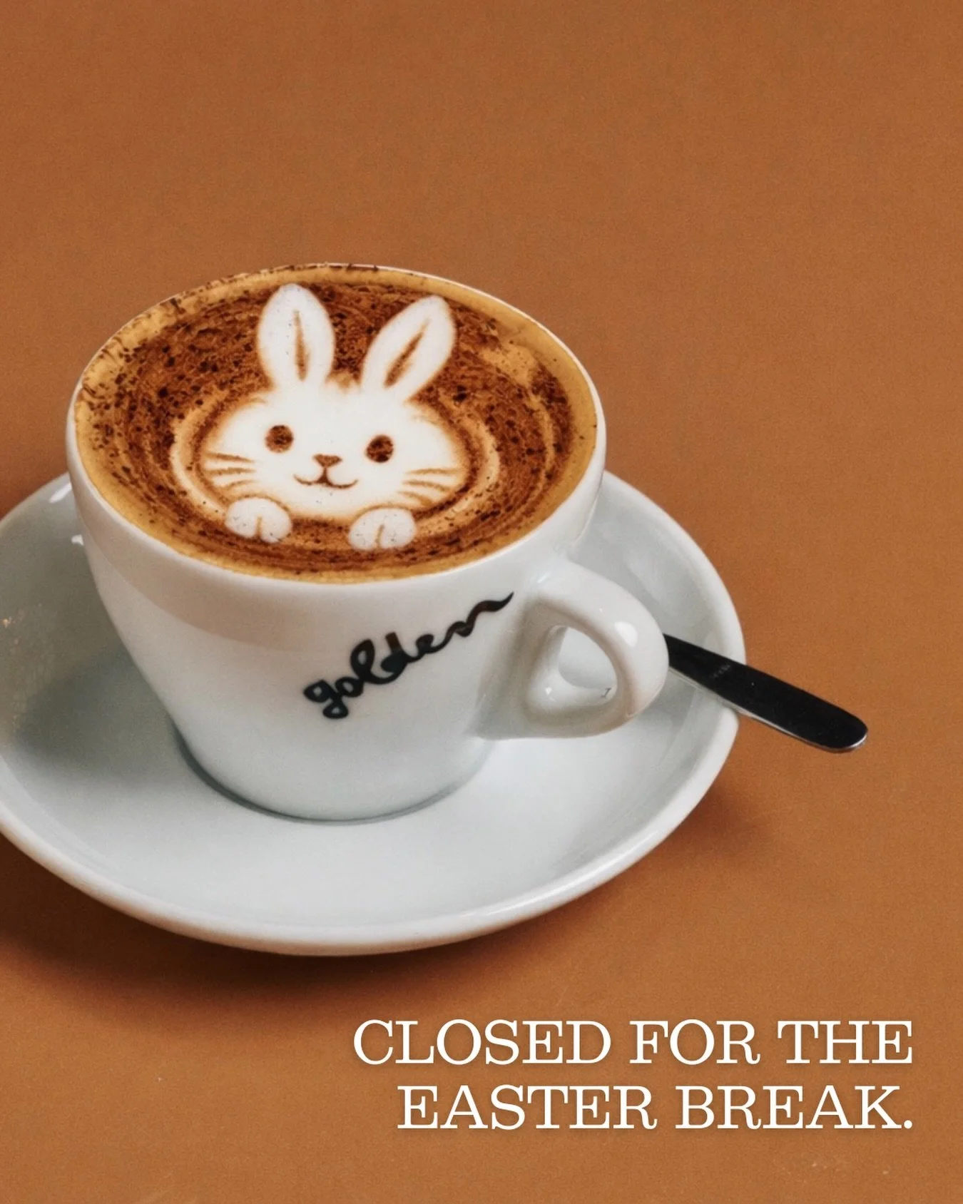 Have a wonderful Easter break. 🐰

We&rsquo;ll be closed between 3 April to 6 April. Hopping back serving great coffee and delicious toasties on 7 April.