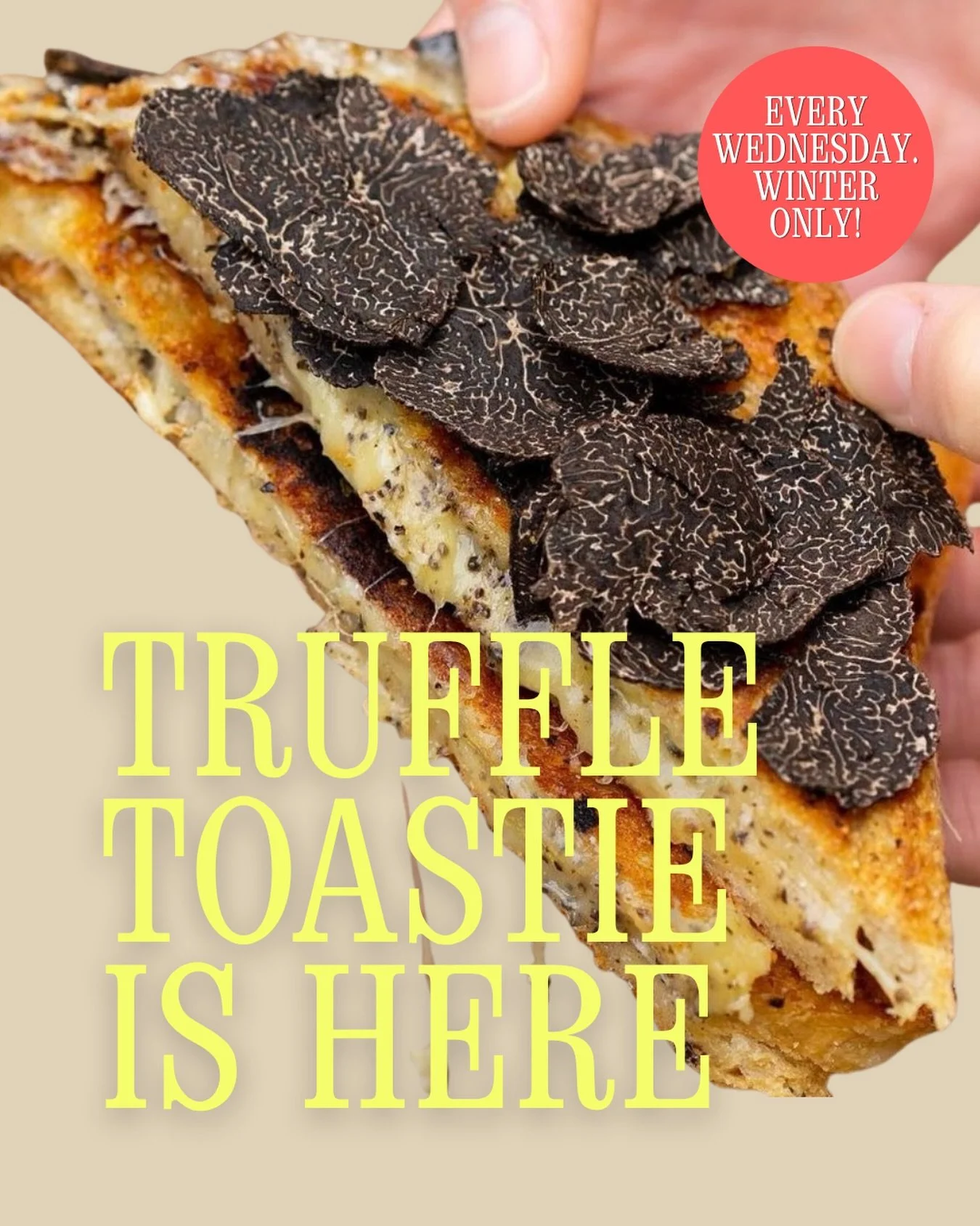 Winter&rsquo;s most indulgent toastie has landed. 🍄&zwj;🟫✨

Every Wednesday, we&rsquo;re teaming up with RIPE Cheese to bring you Melbourne&rsquo;s Most Truffle&rsquo;d Toastie. Loaded with molten cheese and finished with generous shavings of fresh