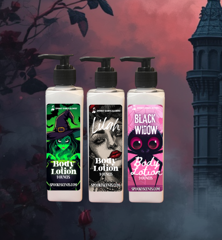 Romantic and Flirty Pick Your Scent Gothic Skincare Body Lotion | Witchy Dry Skin Moisturizer | Body Cream
