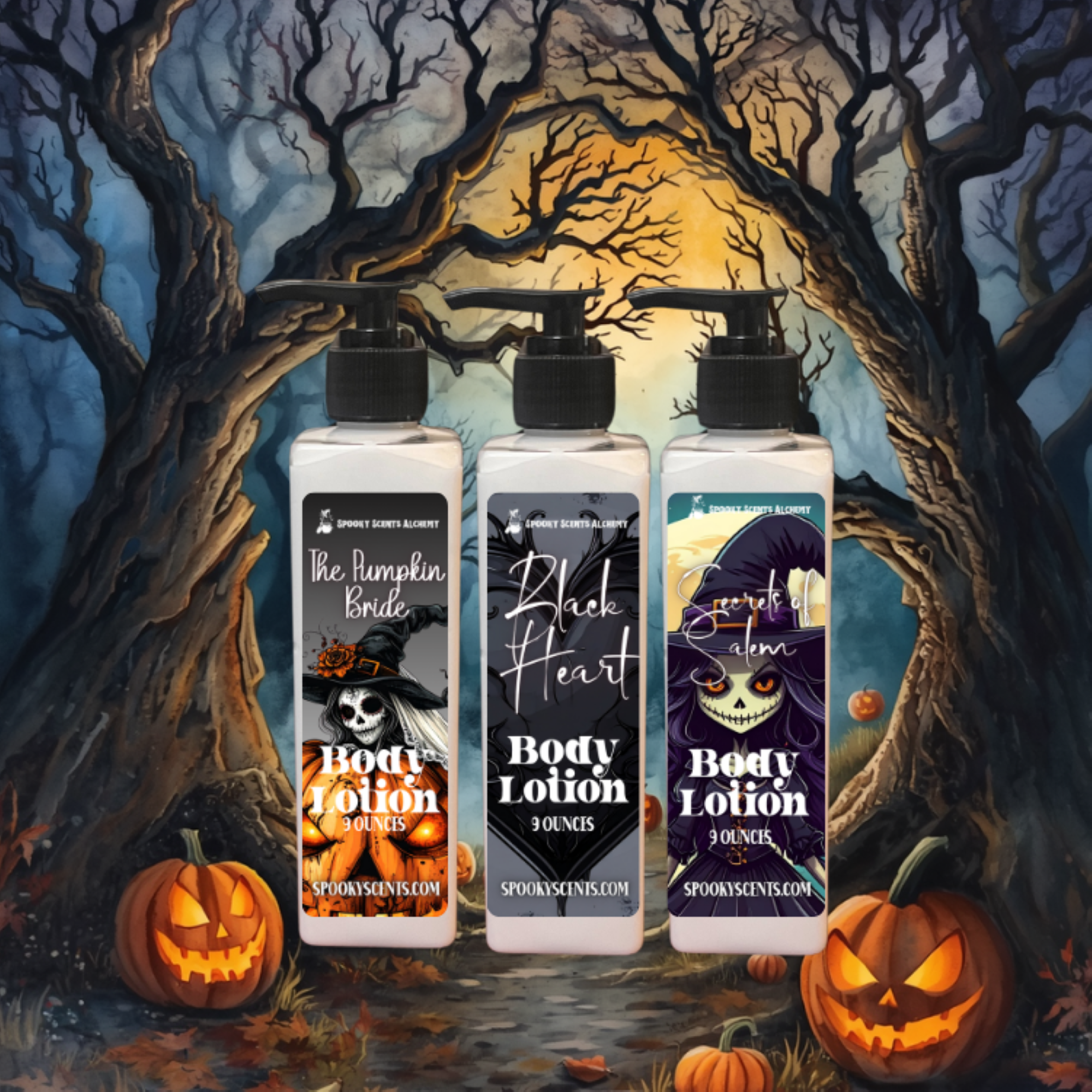Halloween and Fall Pick Your Scent Gothic Skincare Body Lotion | Witchy Dry Skin Moisturizer