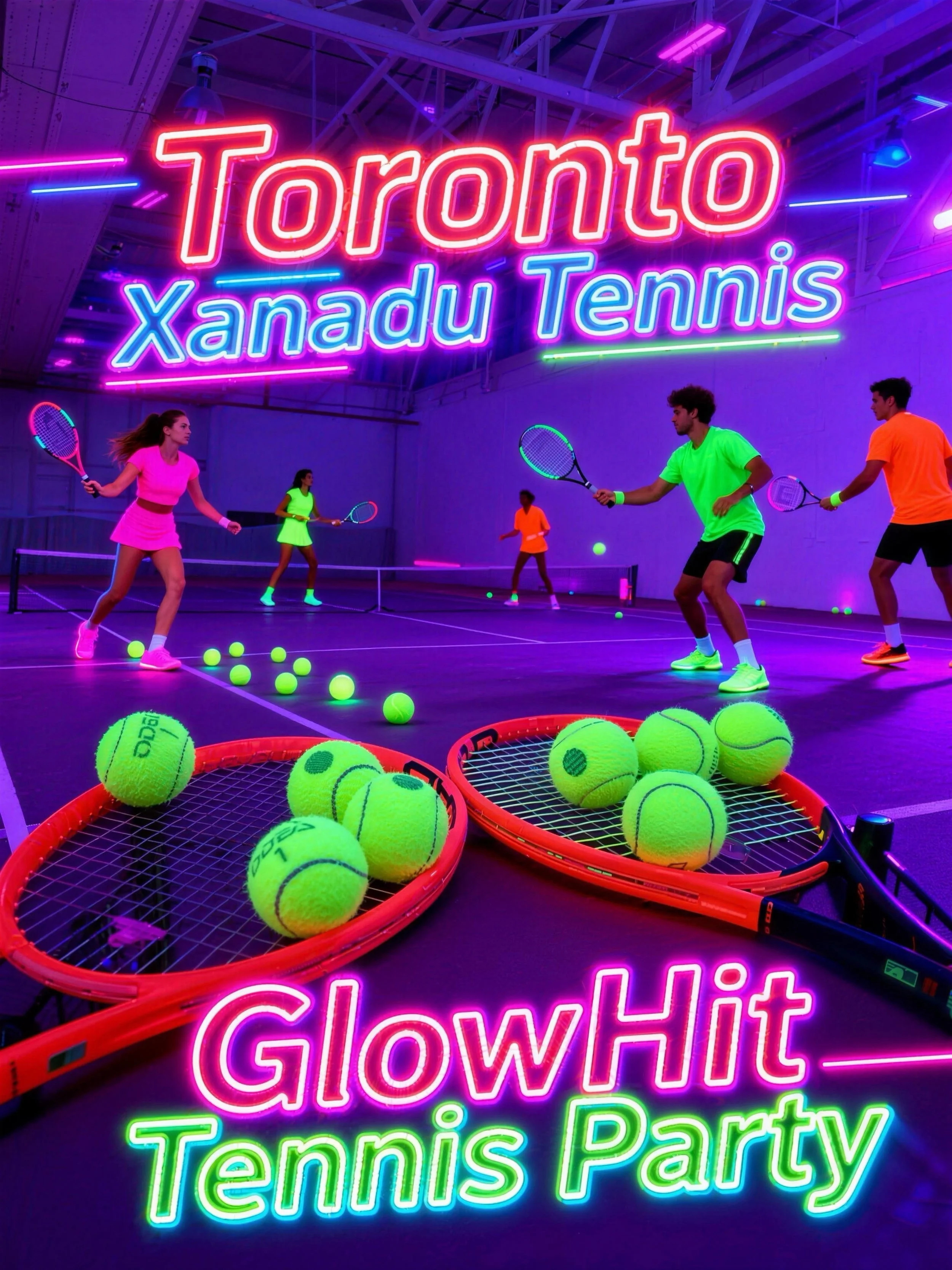 GlowHit Tennis Party