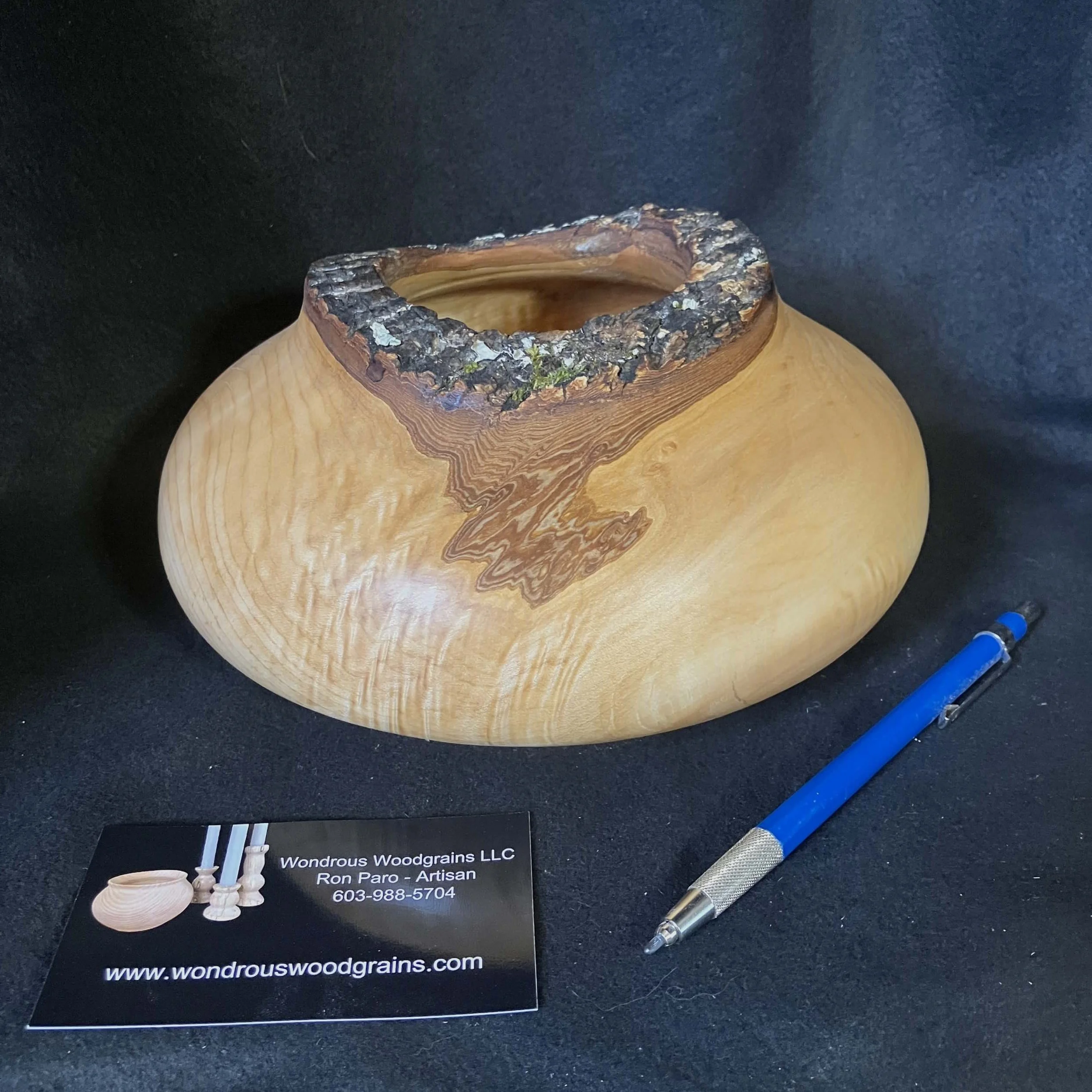 Red Maple Hollow Form with Live Edge