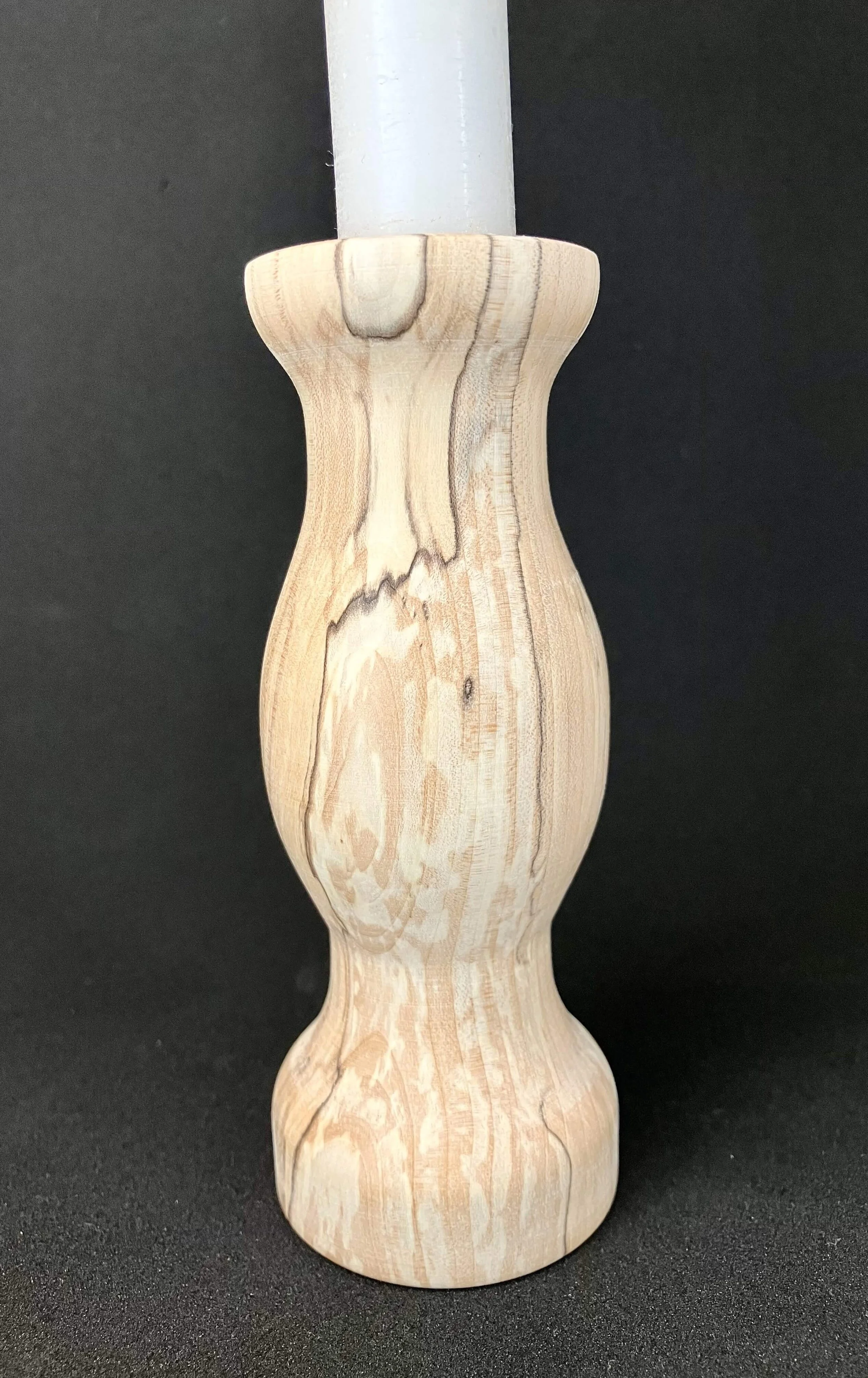 Spalted Maple tapered candle holder (M_2766)
