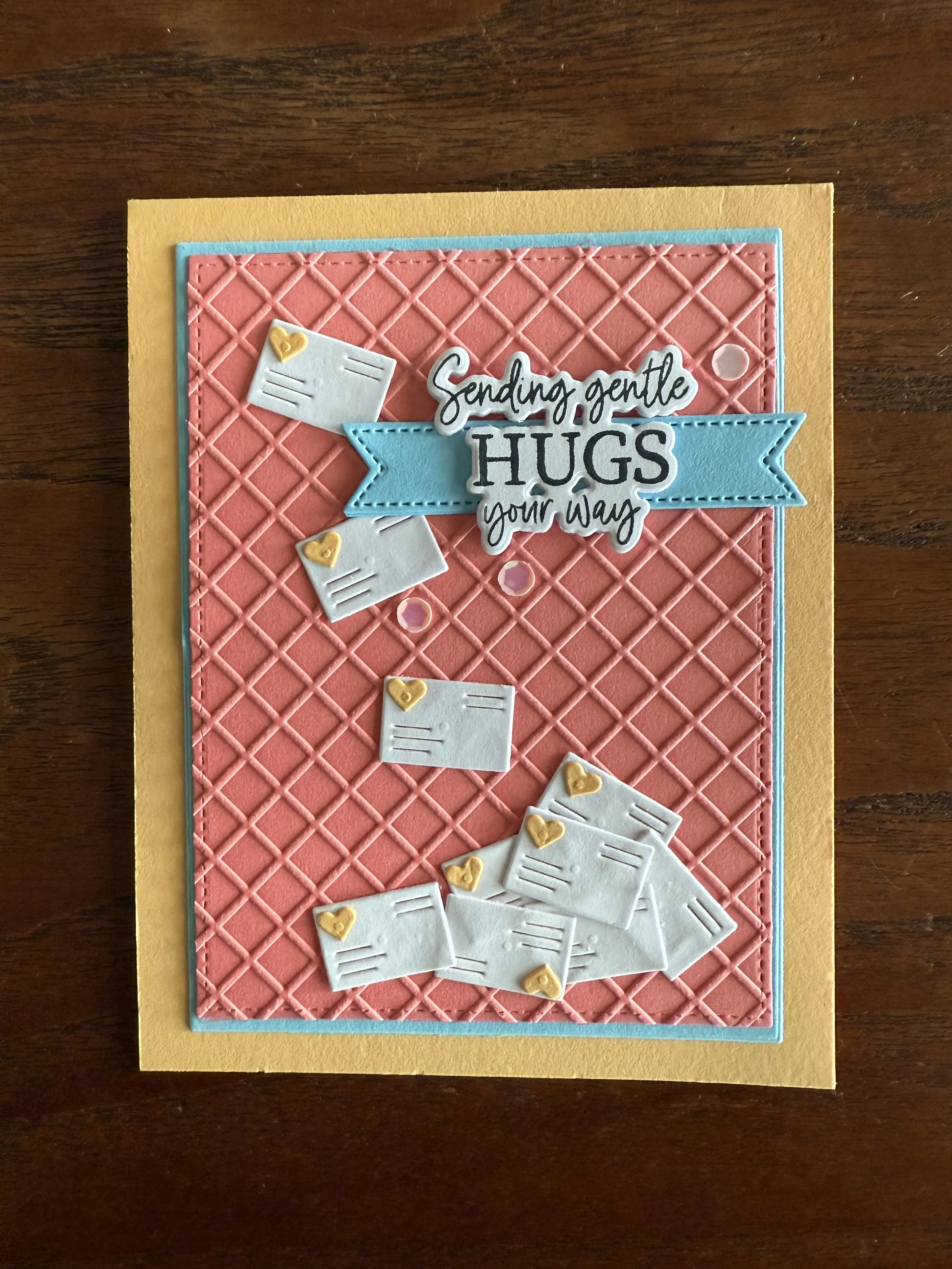  A simple yet effective card where I used the small envelope and the heart element. 
