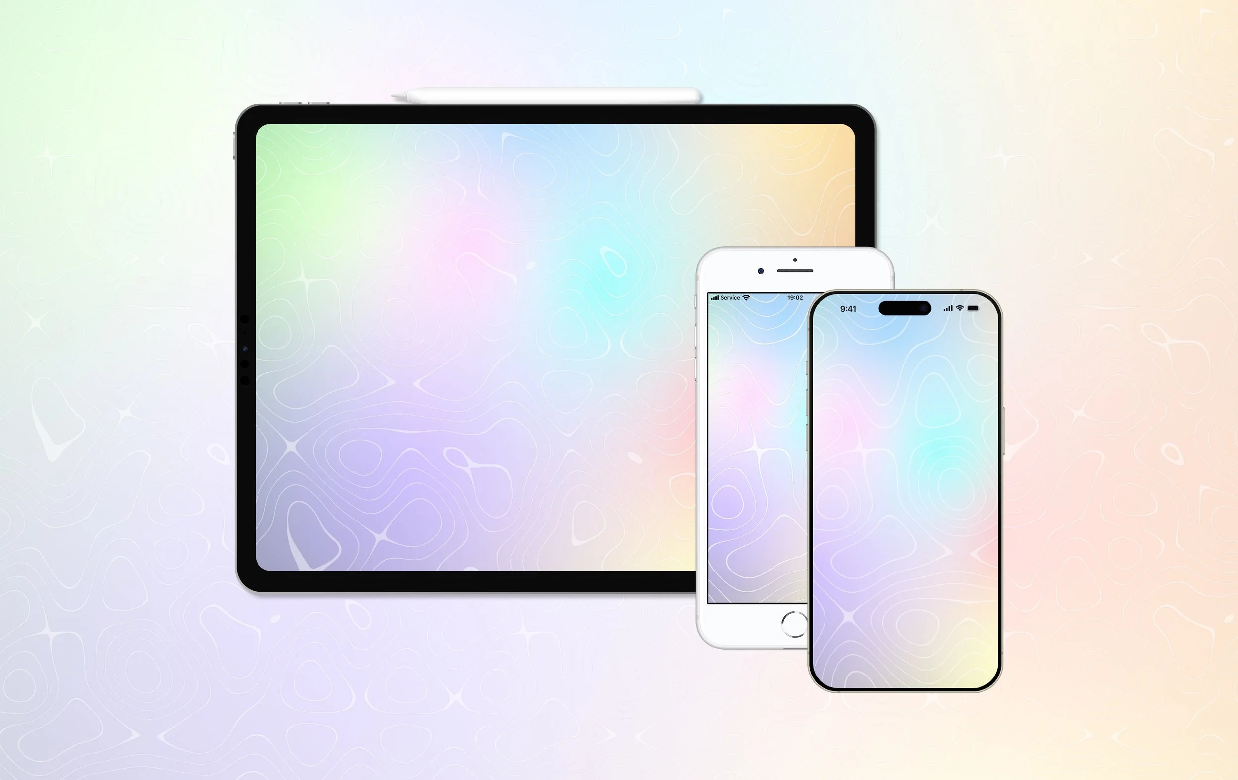 Soft Rainbow Wallpaper for iOS and Android.