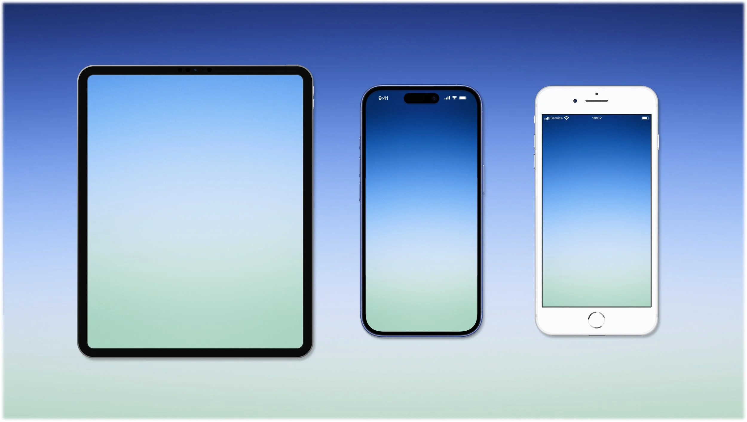 Blue Gradient iOS 5 Wallpaper