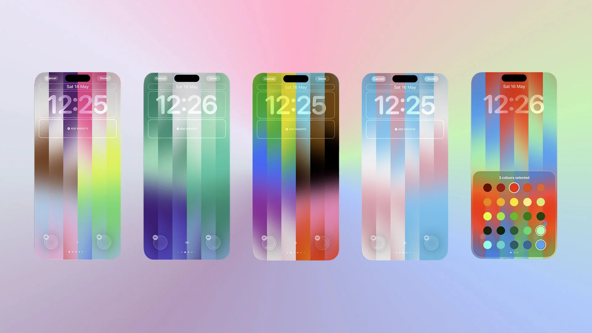 Apple Pride Collection Wallpapers on iOS 26.5