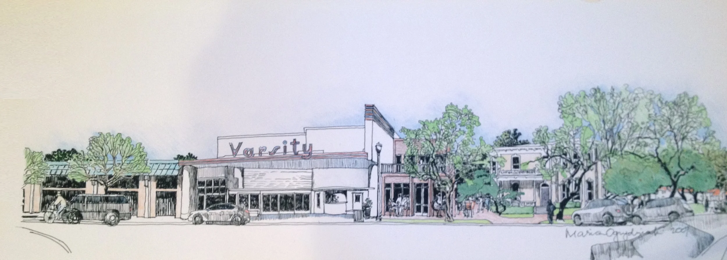 The final Varsity Theatre concept drawing shows how the new design works with the theatre’s iconic, historic elements, with a rich history dating back to 1921. The attached new building’s architectural presence does not attempt to mimic the theatre’s