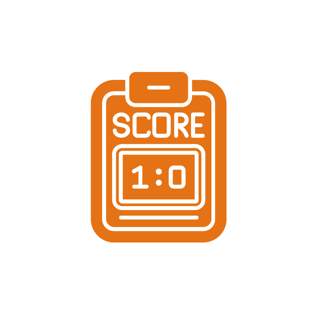 A scoreboard showing a score of 1 to 0.