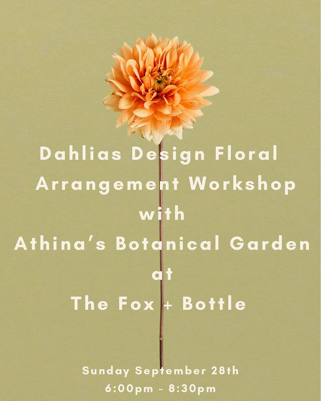 Dahlias Design Floral Arrangement Workshop
