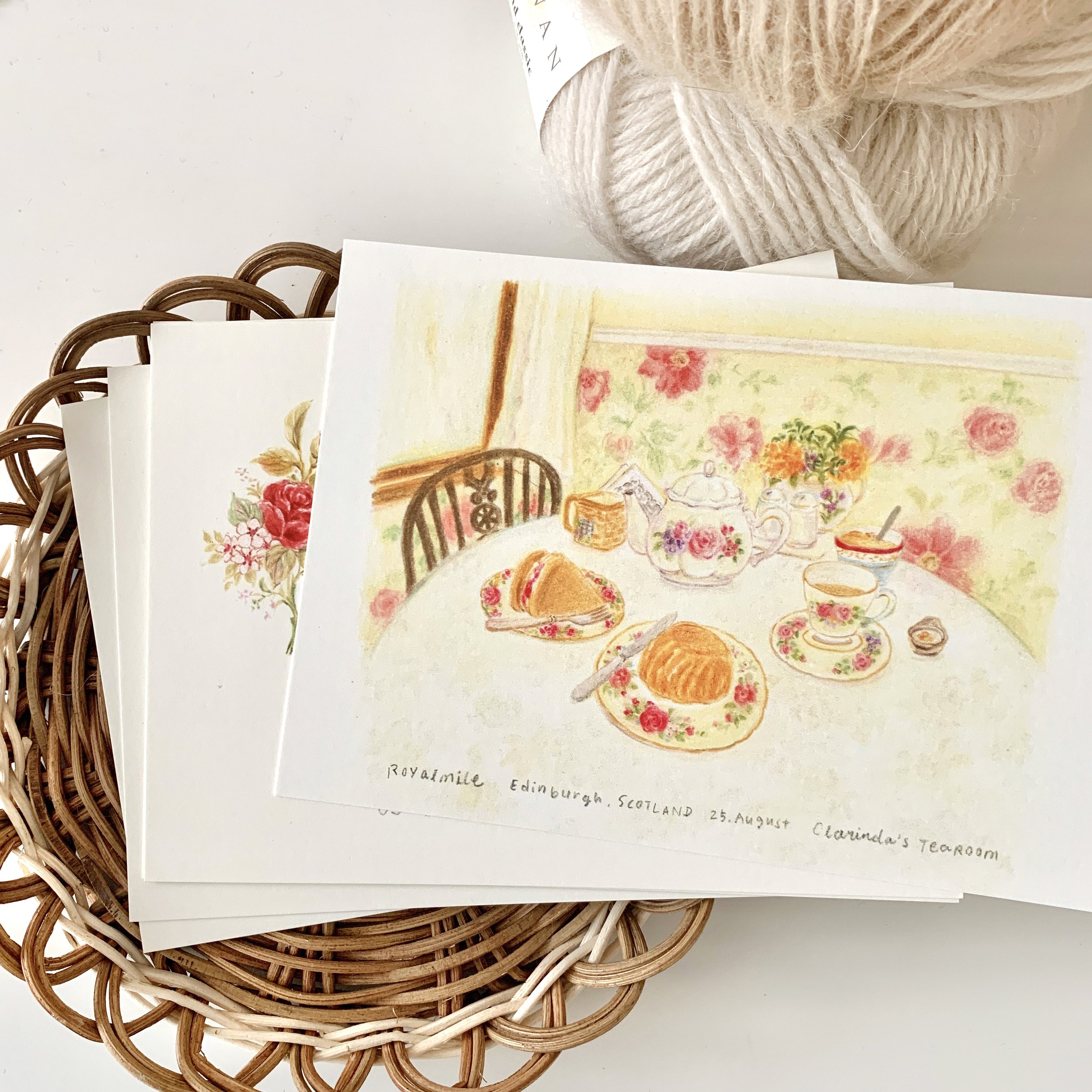 Moments in a Tea Room – Illustrated Postcard Set