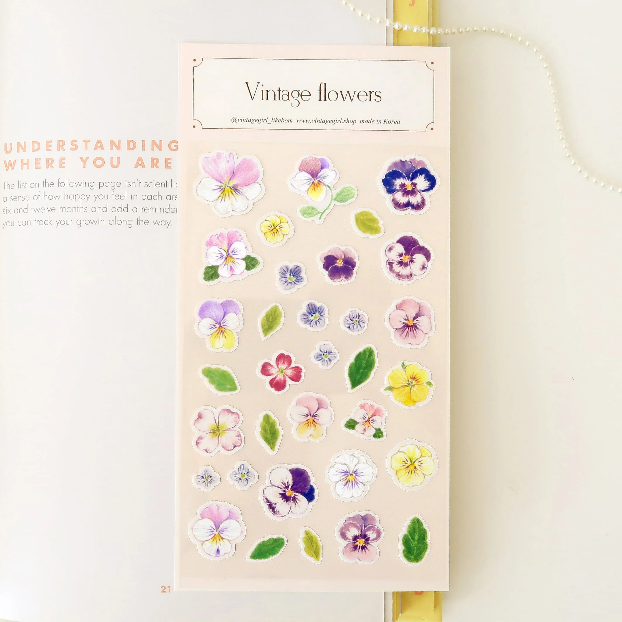 Purple pansy sticker