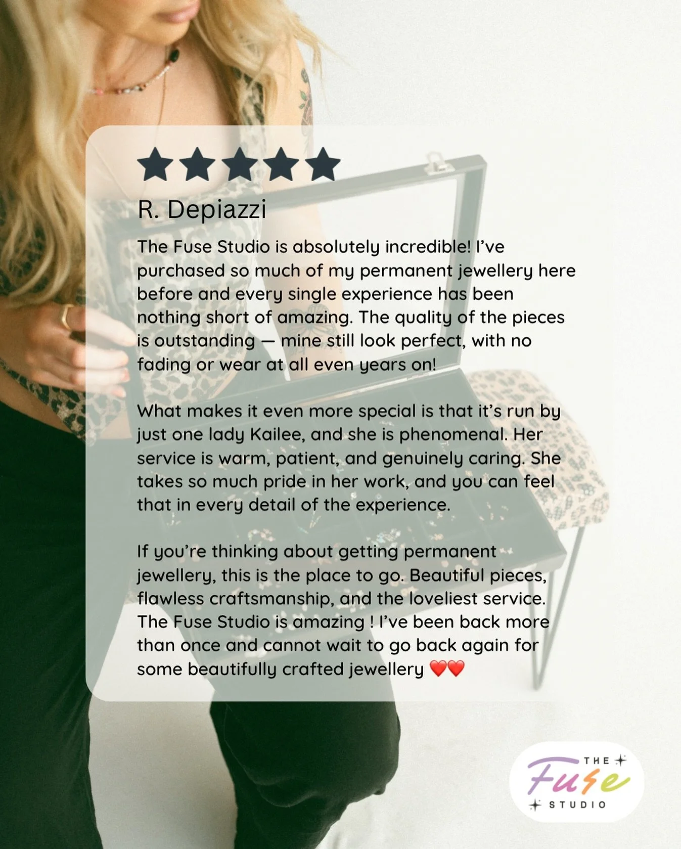 Fuse babes and ⭐️⭐️⭐️⭐️⭐️ reviews #permanentjewellery #permanantjewellerybunbury #permanentjewellerybusselton #permanentjewelleryaustralia